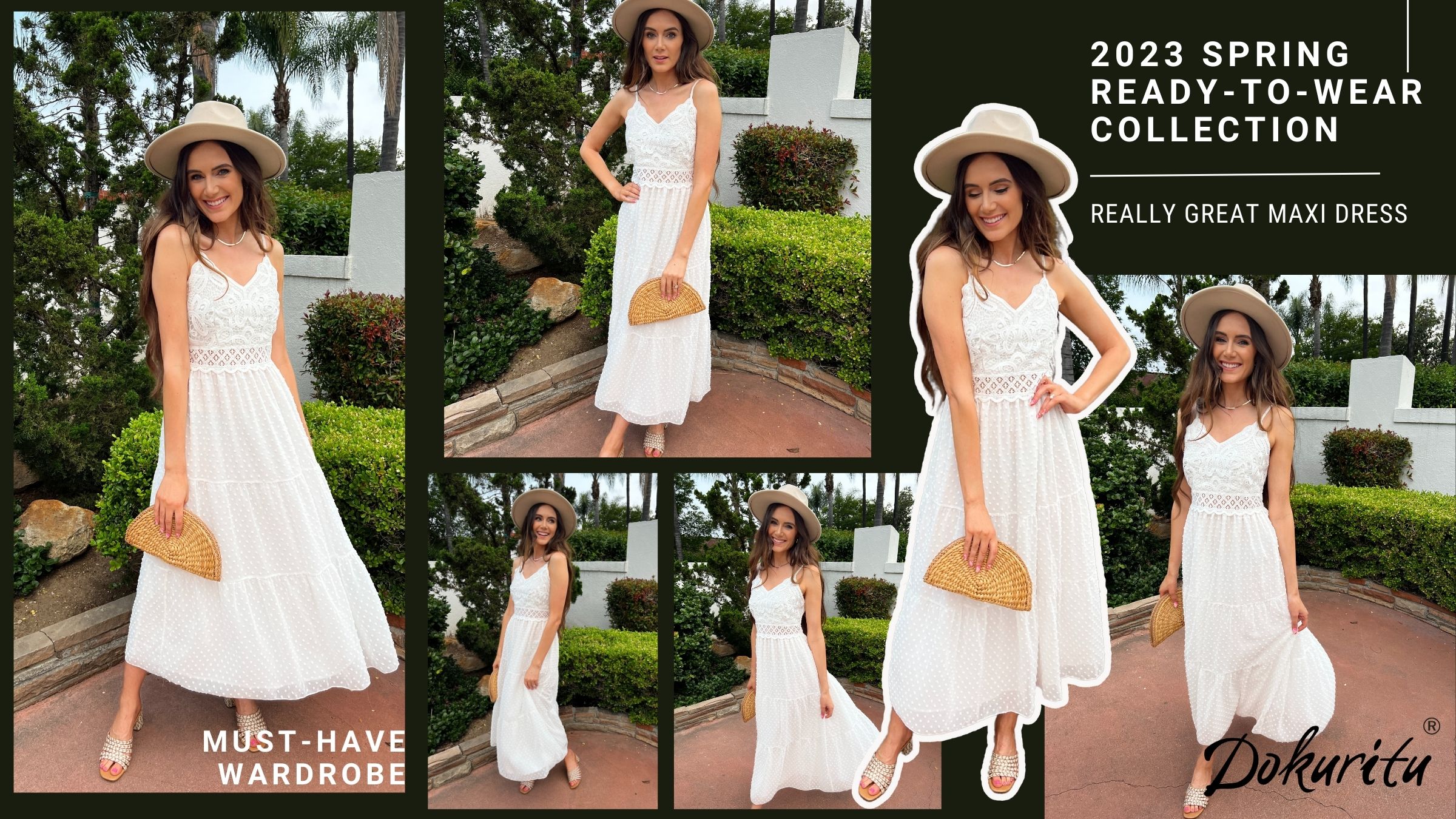 Amazon.com: Dokuritu Women's Beach Crochet Lace Maxi Dress Solid Color  Summer Vacation Spaghetti Strap Long Dress 2026 : Clothing, Shoes & Jewelry