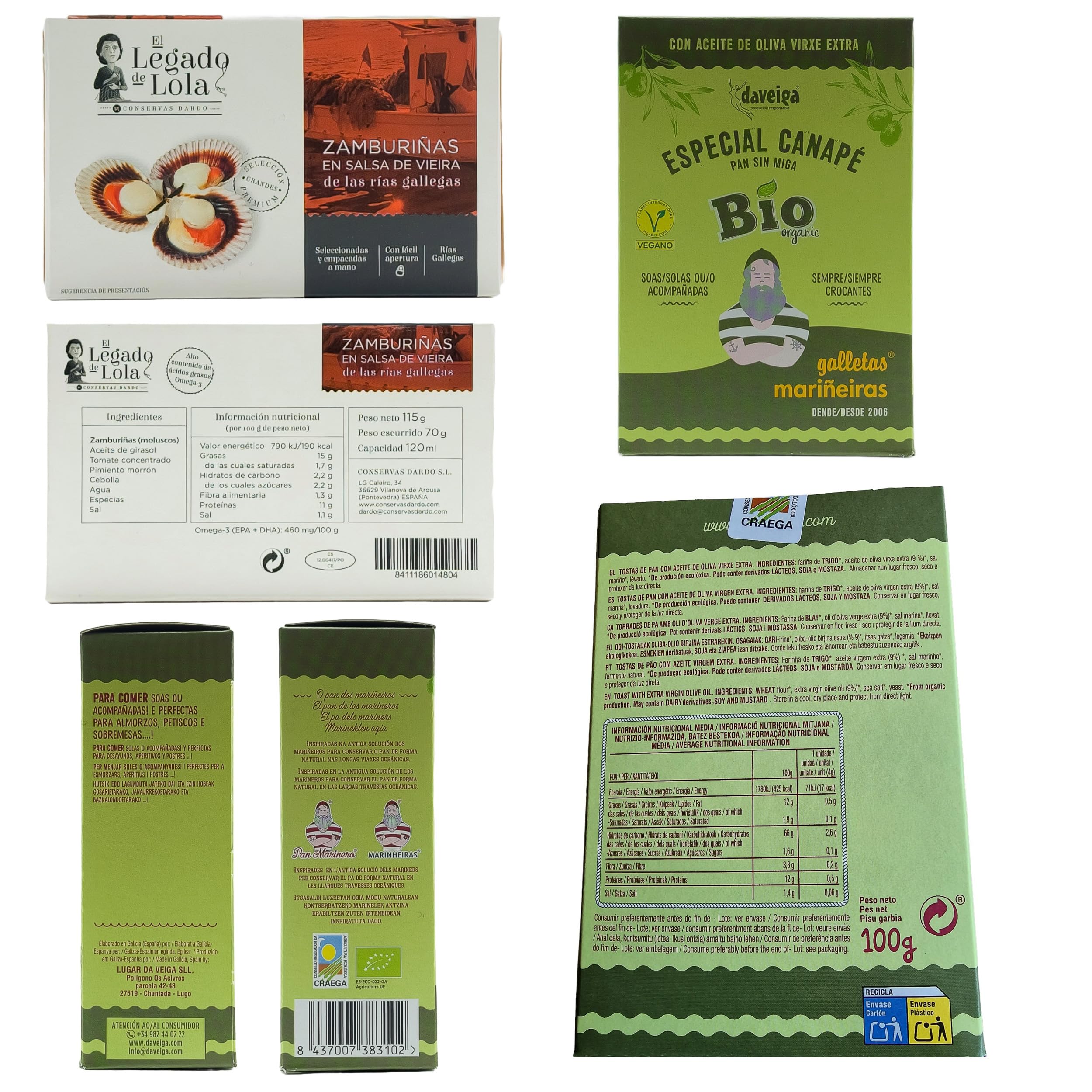 Pack Conservas para Regalar Areal de VinNatura - Lote Gourmet de Galicia