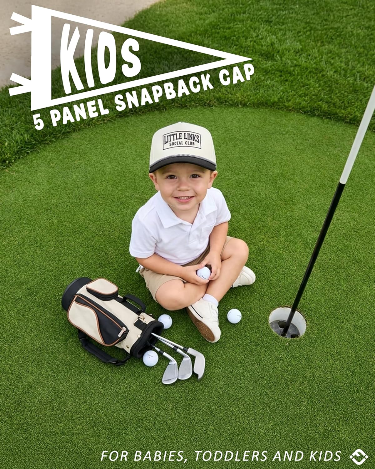Funky Junque Kids Golf Rope Trucker Hat image 2