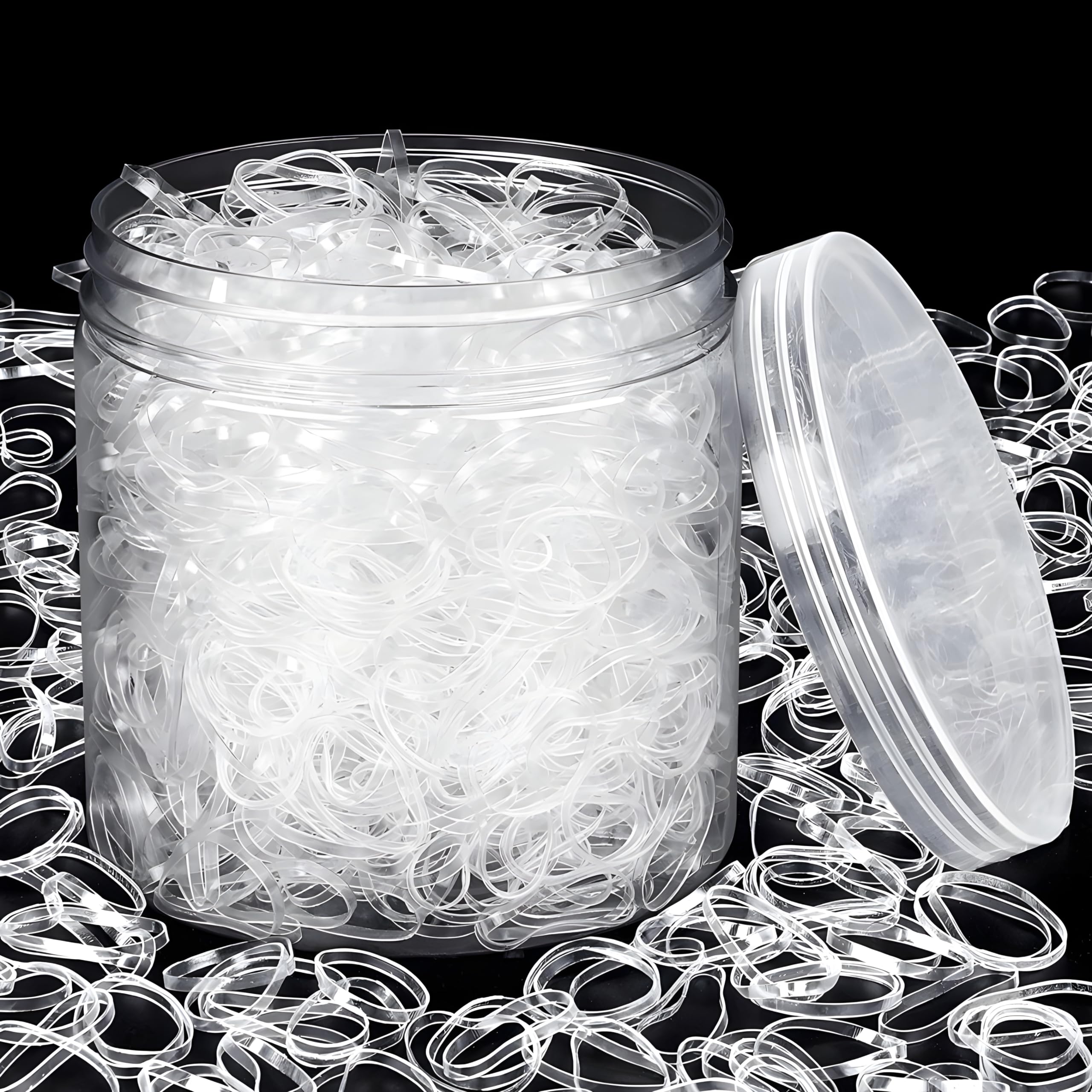Trendy Look Clear Elastic Hair Bands Rubber Bands Soft Elastic Bands for Kid Hair Braids Hair 250 Pcs (Clear) (B0CK4SWQW5) Amazon Price History, Amazon Price Tracker