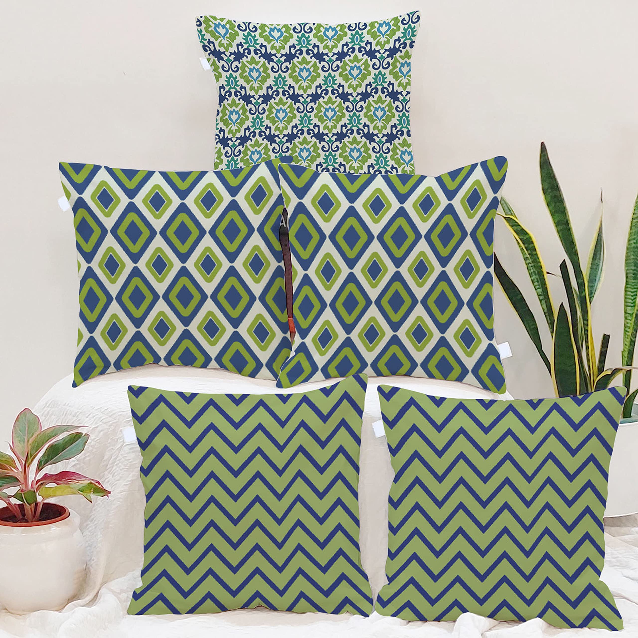 STITCHNEST Floral Printed Poly Cotton Cushion Cover, Set of 5 (18x18 Inches) (B0CR8YZ12F) Amazon Price History, Amazon Price Tracker