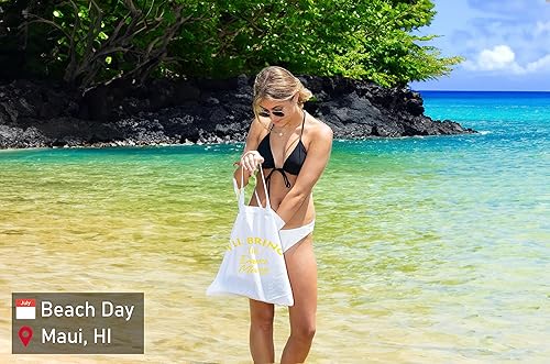 Miniatura 8 de Funky Junque Bolsa de lona para mujer, bolsa de playa para despedida de soltera, regalos de fiesta de novia, bolsas de compras reutilizables