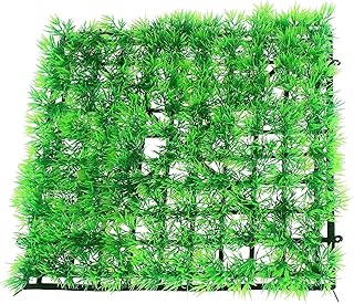 VICASKY Artificial Aquarium Grass Mat 25x25cm Faux Water Plants Rug Washable Fish Tank Decor Simu...