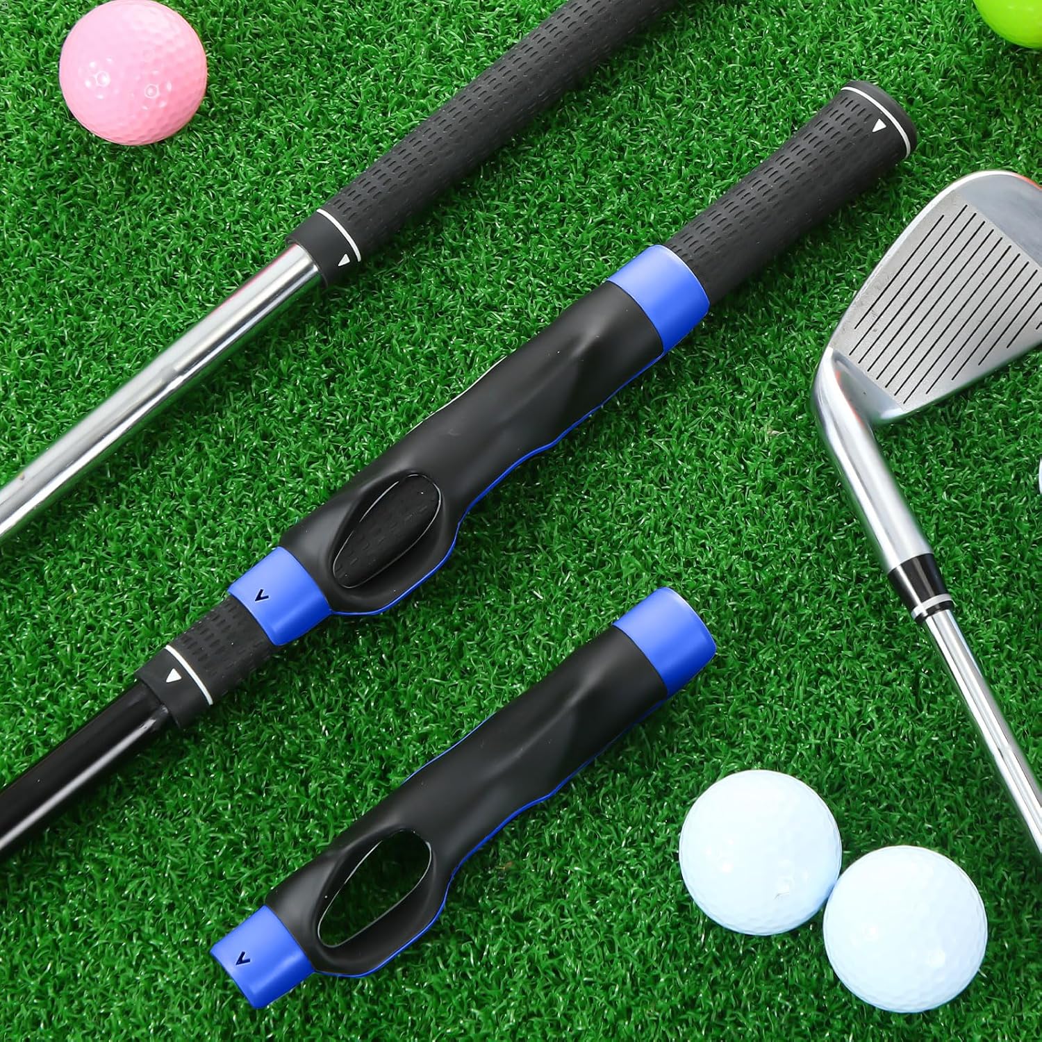 Seenelling 3 Pack Golf Grip Trainers, Golf Training Aid, Swing Trainer Club Grips Accessories for Right Handed Club Grip Equipment to Help Correct Hand Position