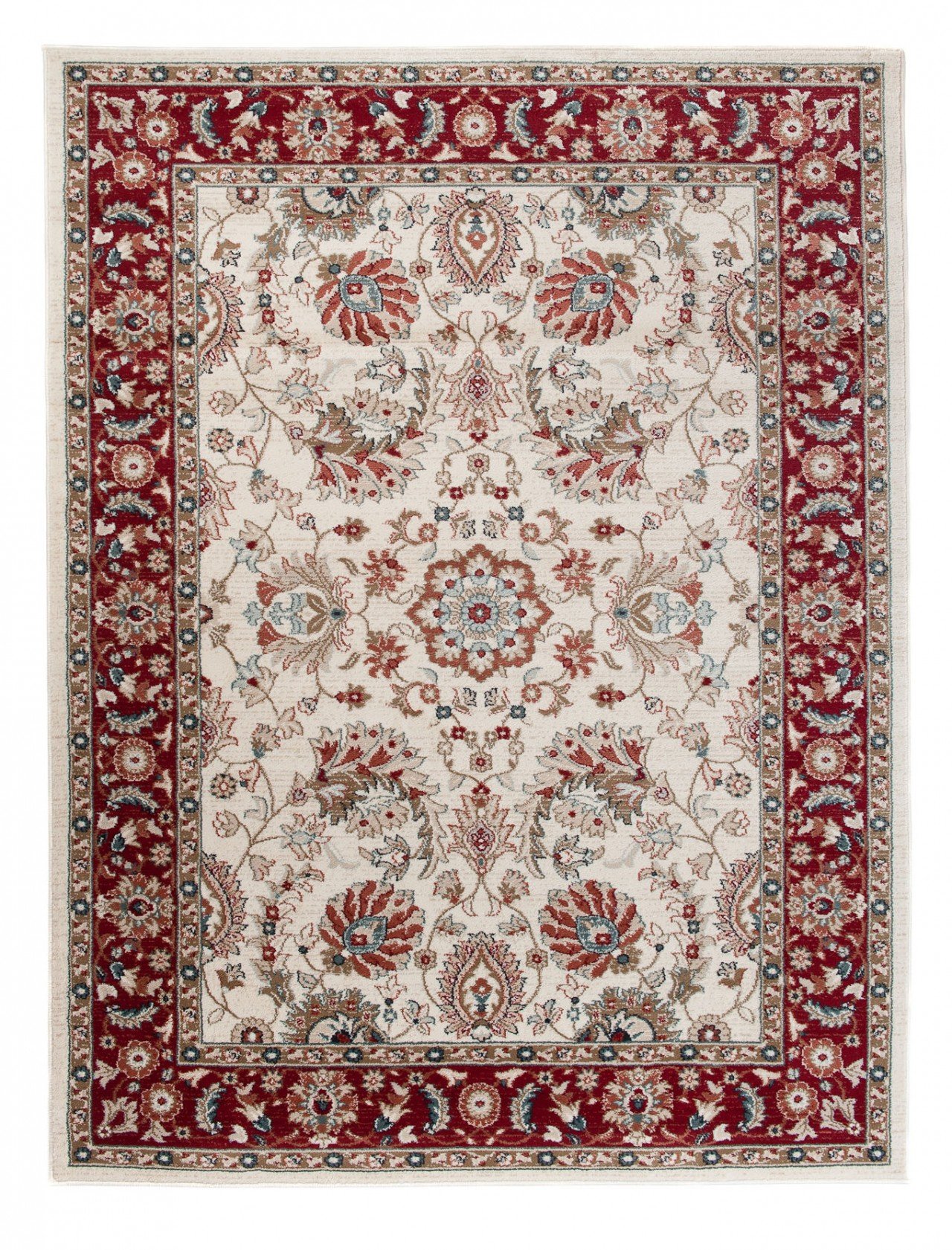 Tapis de salon Carpeto Rugs 140 x 200 cm oriental rouge beige Emirat