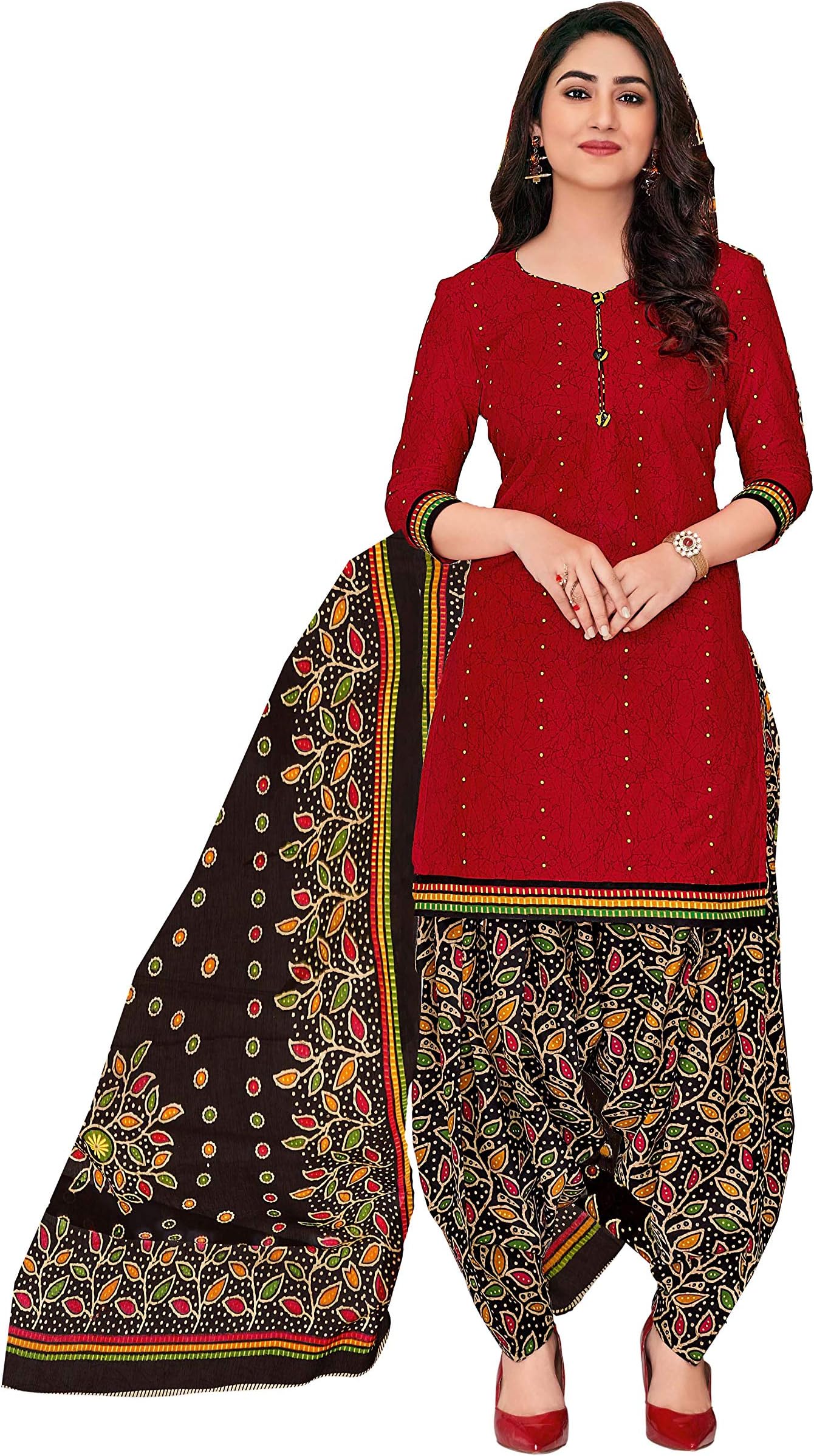 Cotton Printed Readymade Salwar Suit For Women