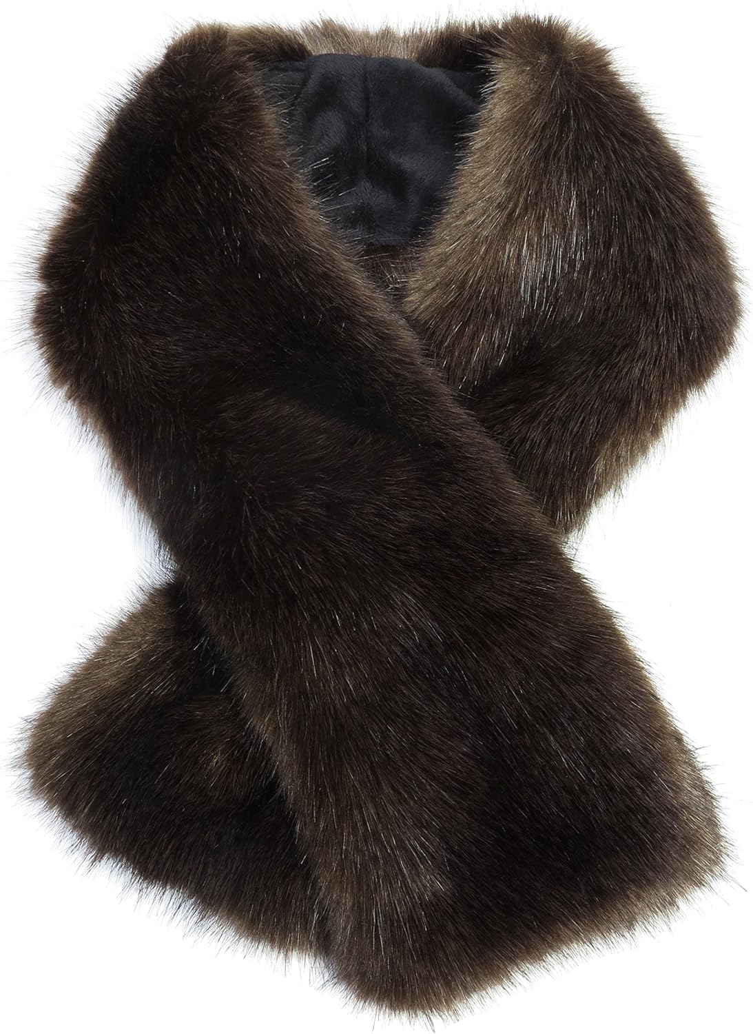 Helen Moore Faux Fur Tippet Scarf in Treacle Colour Brown Amazon.co