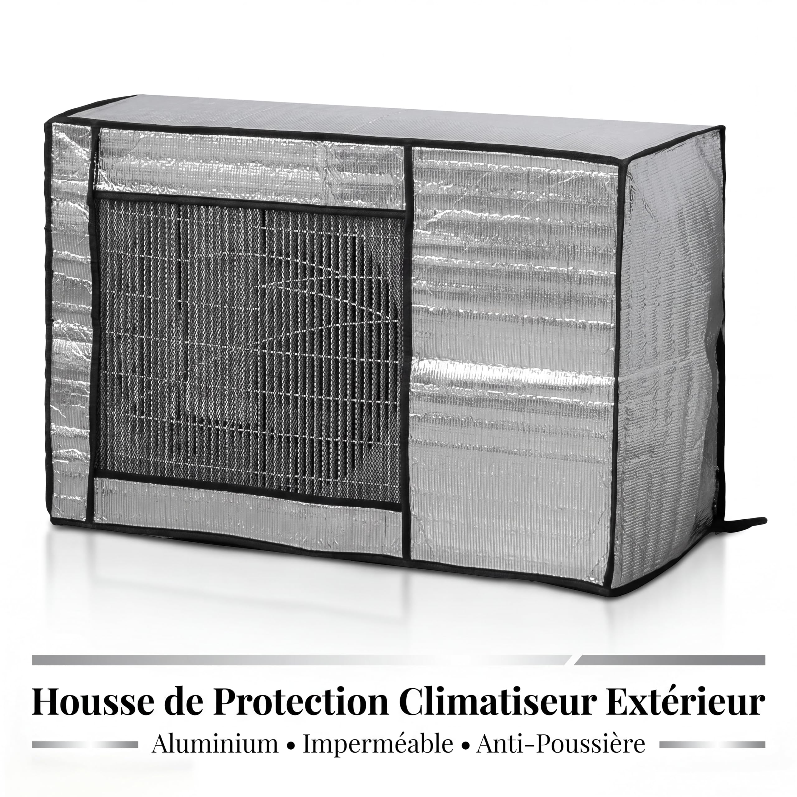 Housse de climatiseur, housse anti-poussière pour climatiseur extérieur, adaptée pour assurer les performances optimales de l'unité extérieure (96 x 40 x 70 cm)
