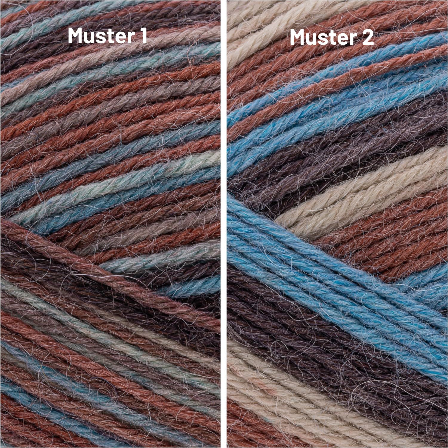 HANSA-FARM Alpacare, 75% lavabile, set di calzini alpaca, 224 g (2 x 112 g) per calze, lana antigraffio, per lavorare a maglia e all'uncinetto, SE8 Misti Hues