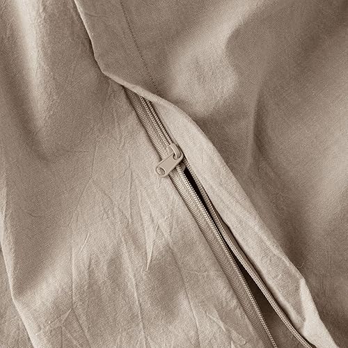 Miniatura 6 de JIYUAN- Juego de 3 piezas de 1 funda de edredón de algodón 100% lavado de 90x90 pulg (relleno no incluido) y 2 fundas de almohada, cómodo y