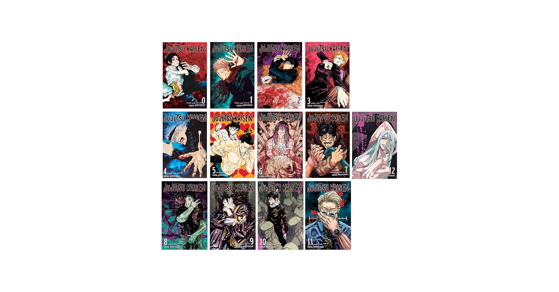 呪術廻戦　英語版　0〜9＋他3冊（計13冊） Jujutsu Kaisen Manga English Version Comics Full Set Volume