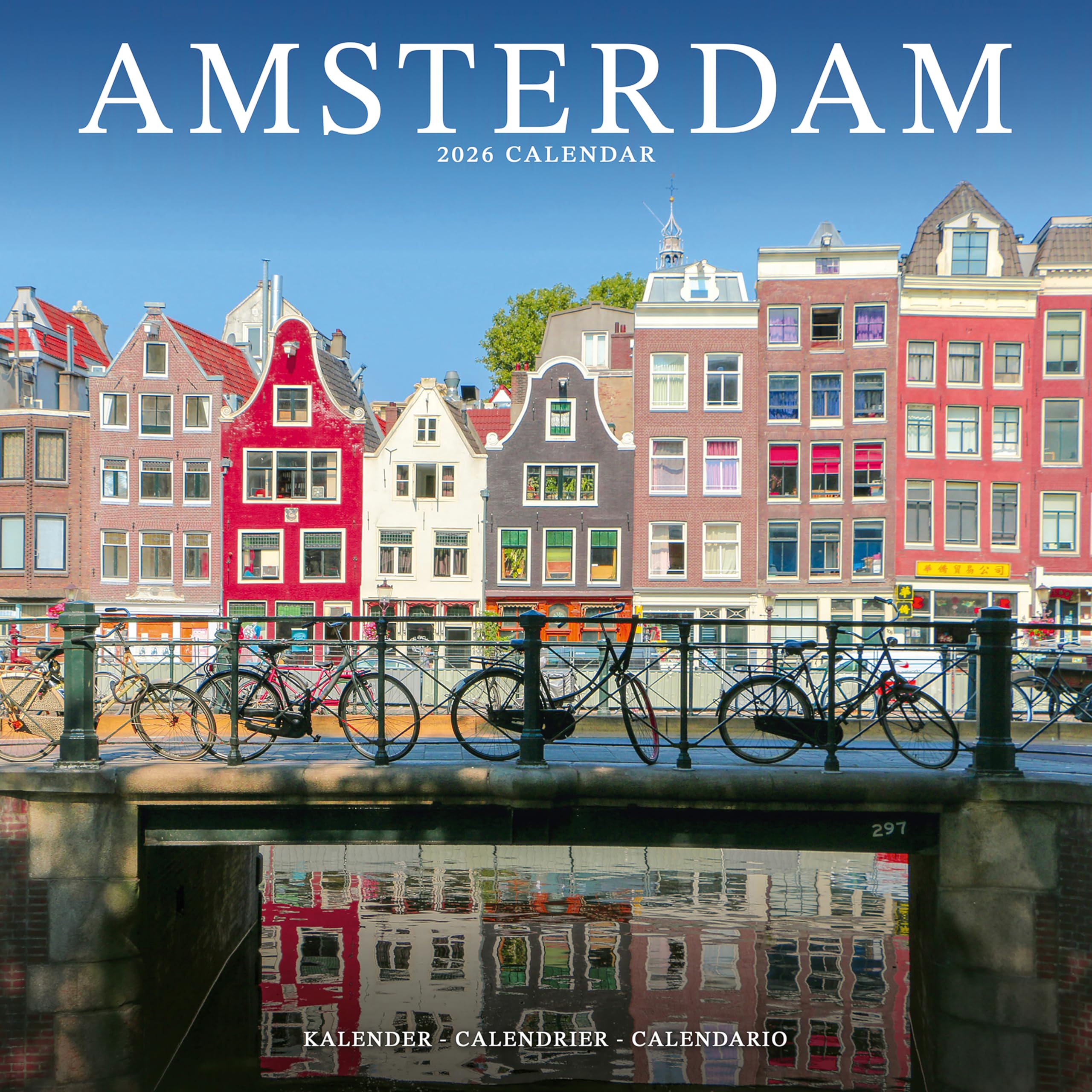 Amsterdam 2026 Calendar | Square Wall Calendar | Travel Gift | Plastic Free Packaging | by Avonside Publishing