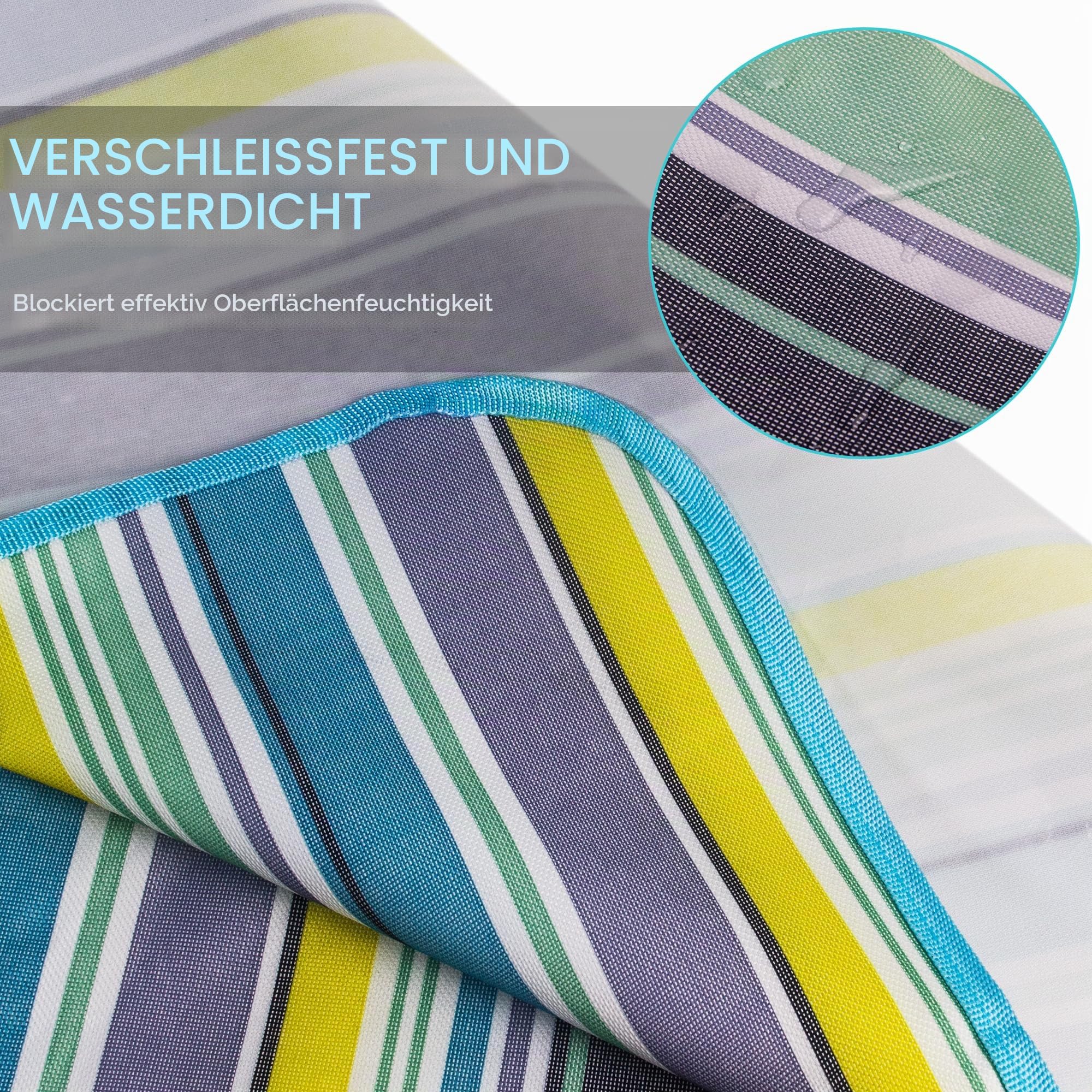 Picknickdecke 200x300 cm, XXL Picknickdecke Wasserdicht, Faltbar Groß Picnic Blanket Waschbar mit Tragegriff für Garten, Picknick, Strand, Camping