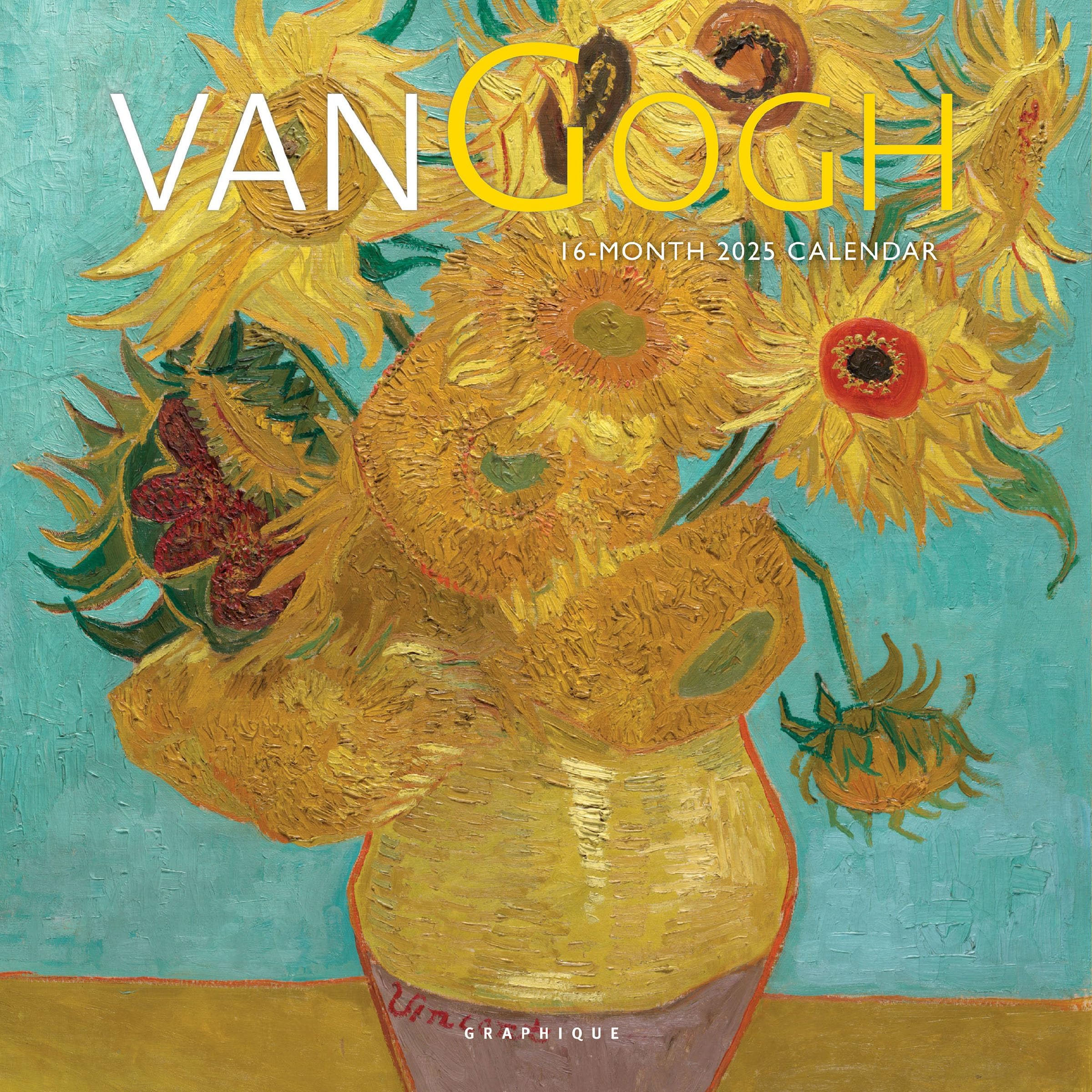 Graphique 2025 van Gogh Wall Calendar 12” x 12” Thick