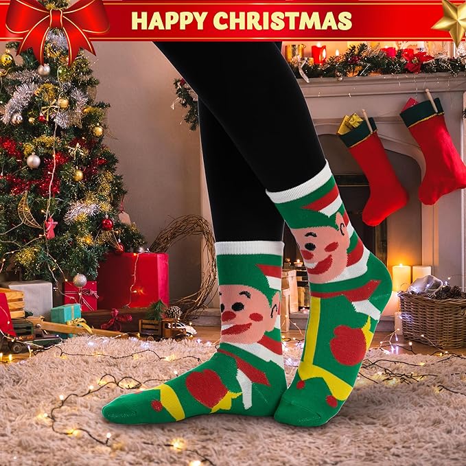JOYIN 12 Pares Medias Mujer Navidad Coloridas Unisex Adulto miniatura 6