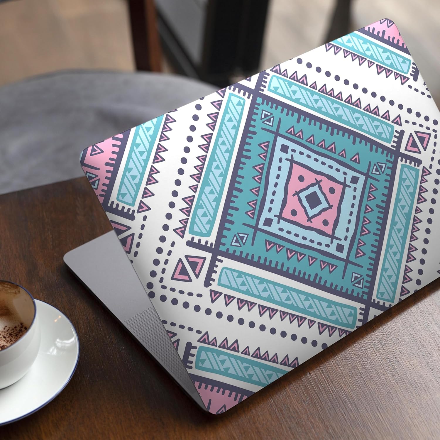 DesignSkinz - Compatible with MacBook Air 15" M3 (A3114) - Skin Decal Protective Scratch Resistant Vinyl Wrap - Tribal Vector Ethnic Pattern v3