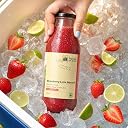 My Pahadi Dukan 300 ml Strawberry Lime Squash, Made from Fresh Uttarakhand Strawberries, Sweetened with Organic Khand, No Chemical Preservatives, Perfect for Summer Drinks, Mocktails & Coolers gallery image