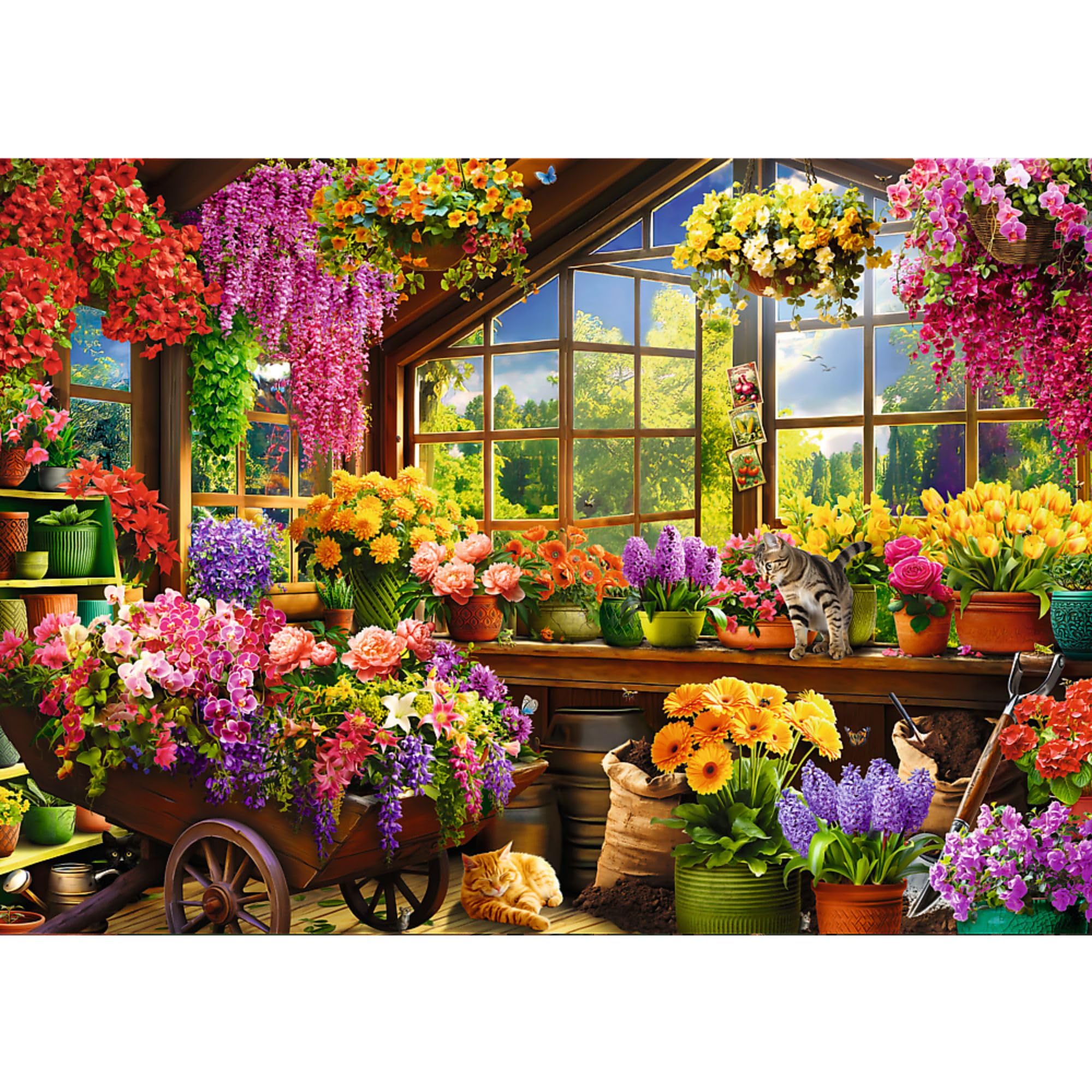 Trefl Premium Plus Quality - Puzzle Tea Time: Przygotowania do Wiosny - 1000 Elementów, Seria Malowanych Nostalgicznyh Obrazków, Idealne Dopasowanie Elementów, dla Dorosłych i Dzieci od 12 lat