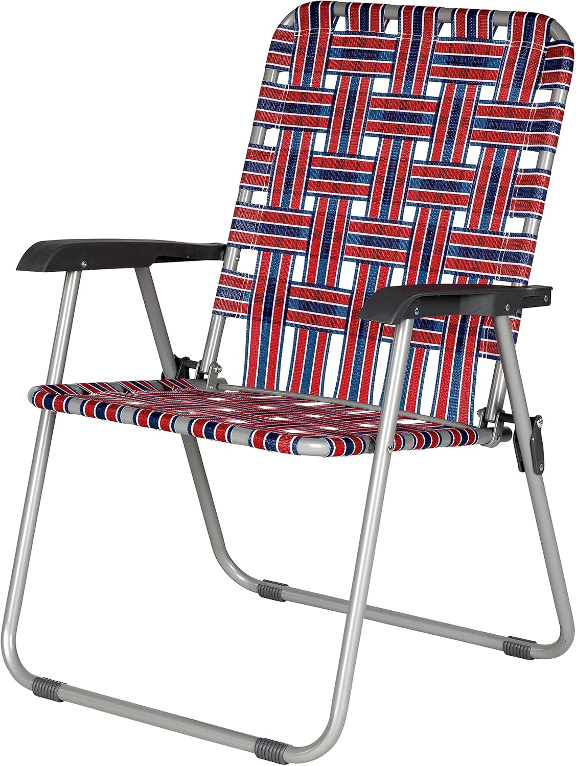 Lippert – Silla de césped plegable para exteriores con material de nailon, estructura de marco de tubo de acero, pies antideslizantes para patio,