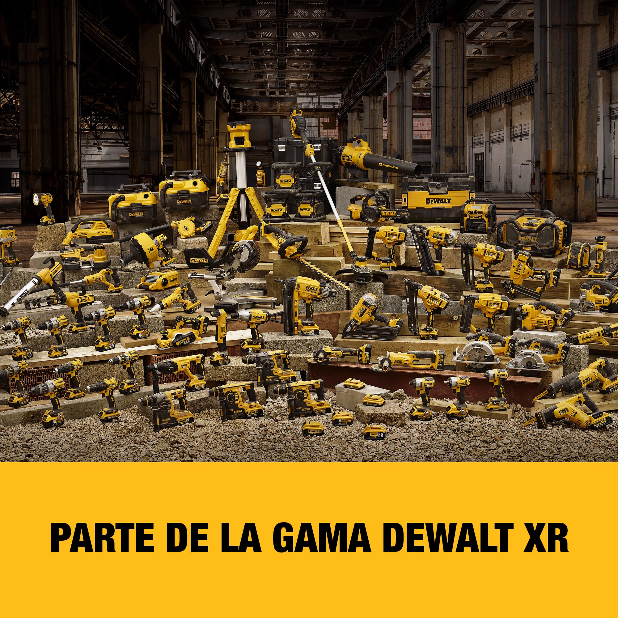 DEWALT Llave de impacto compacta 18V XR Brushless 1/2" con yunque de pasador de retención, solo herramienta, DCF922N-XJ