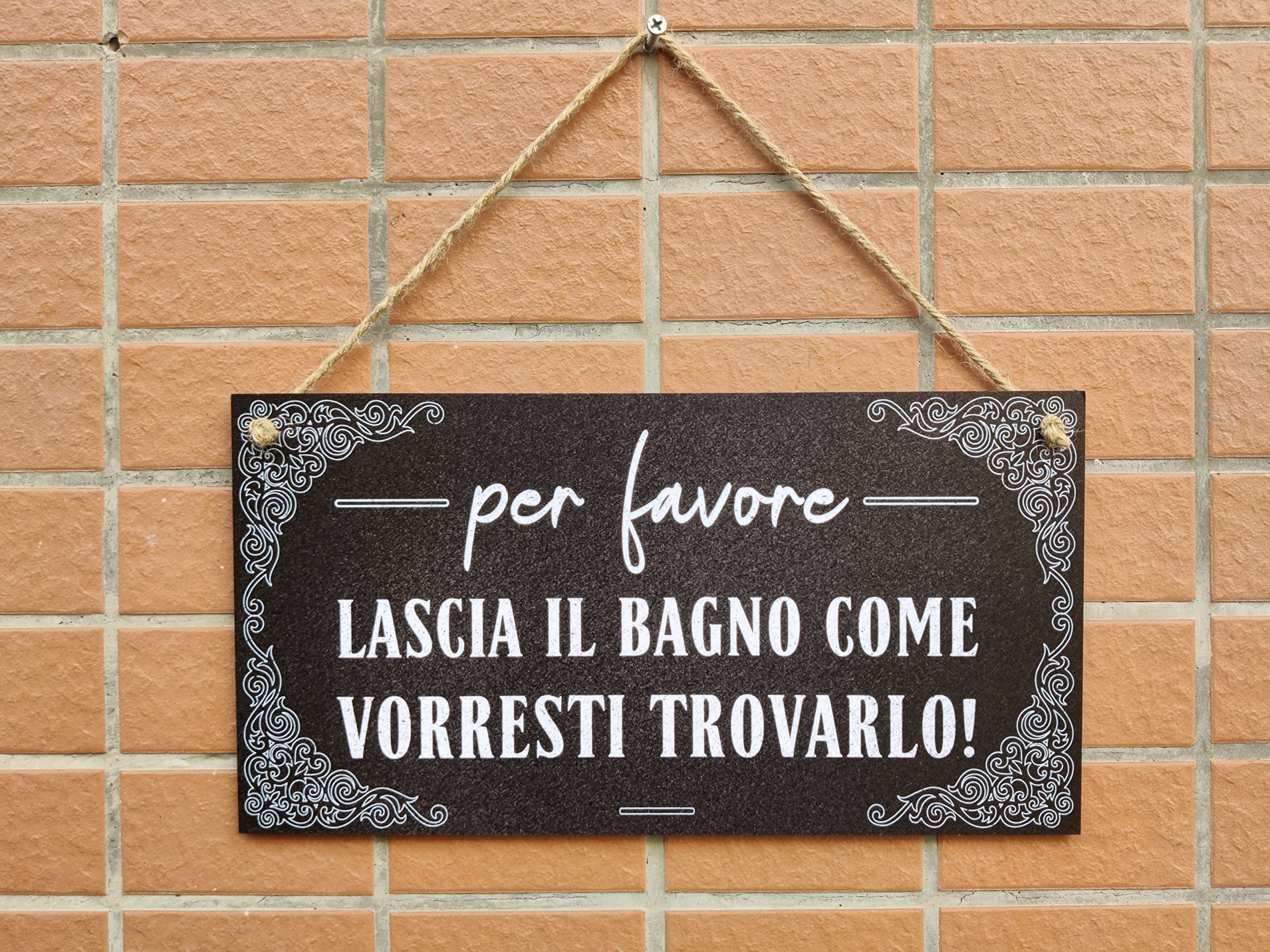 CARISPIBET Cartello di Decorazione per Bagno 15 x 30 cm