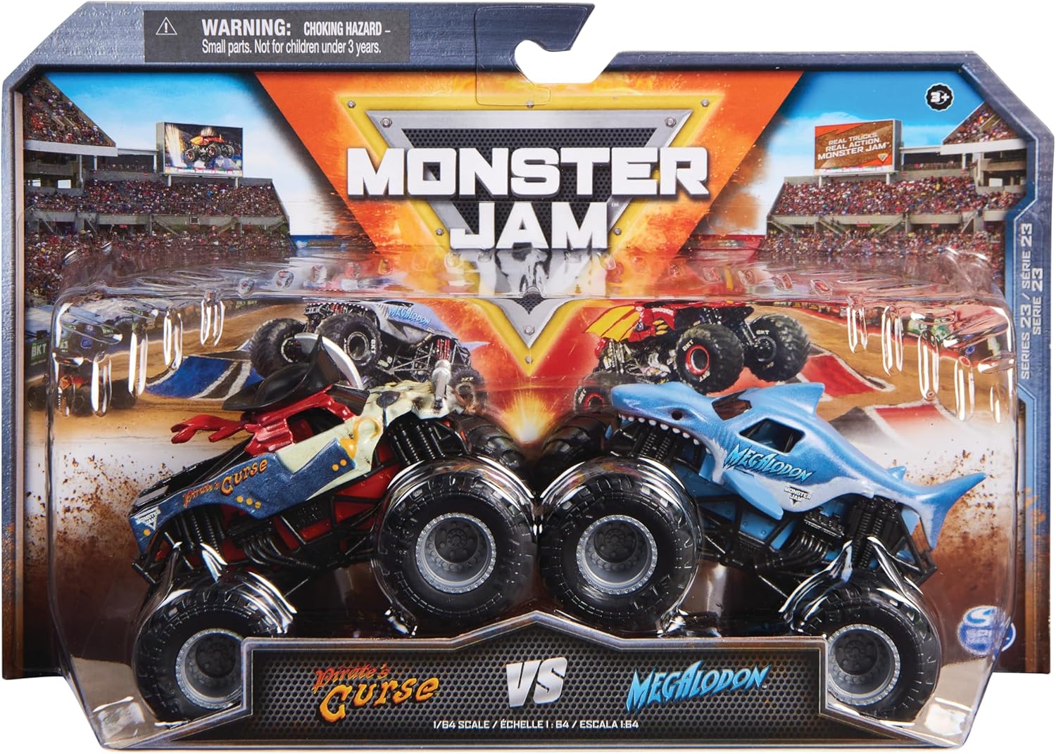 Monster Jam, Official Alien Invasion Vs. Bakugan Dragonoid Die-Cast Monster Trucks, 1:64 Scale, Kids Toys for Boys Ages 3 and Up