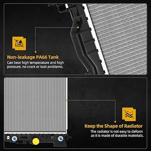 Miniatura 3 de DWVO Radiador compatible con Chevrolet Malibu 2013 2014 2015 2016 Impala Limited 2014-2020 Impala 2010 Buick Allure 2010-2016 LaCrosse 2011-2017