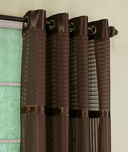 Vista 13 de Today's Curtain Silhouette - Panel con ojales, 63 pulgadas, blanco, 55 pulgadas de ancho x 63 pulgadas de largo