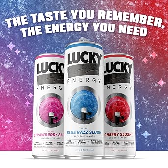 Blue Razz Slush, Zero Calories, 200mg Caffeine, 12 Pack