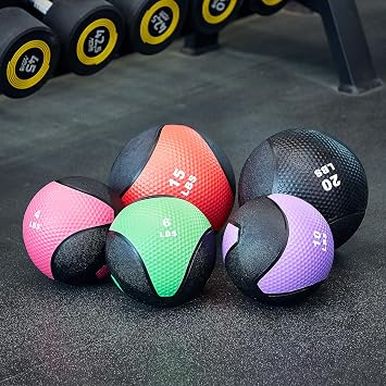 Fitvids Slam Medicine Wall Balls Workout Exercise Fitness Weighted Balls for Cross Training, Strength and Conditioning Exercises, Cardio and Core Workouts