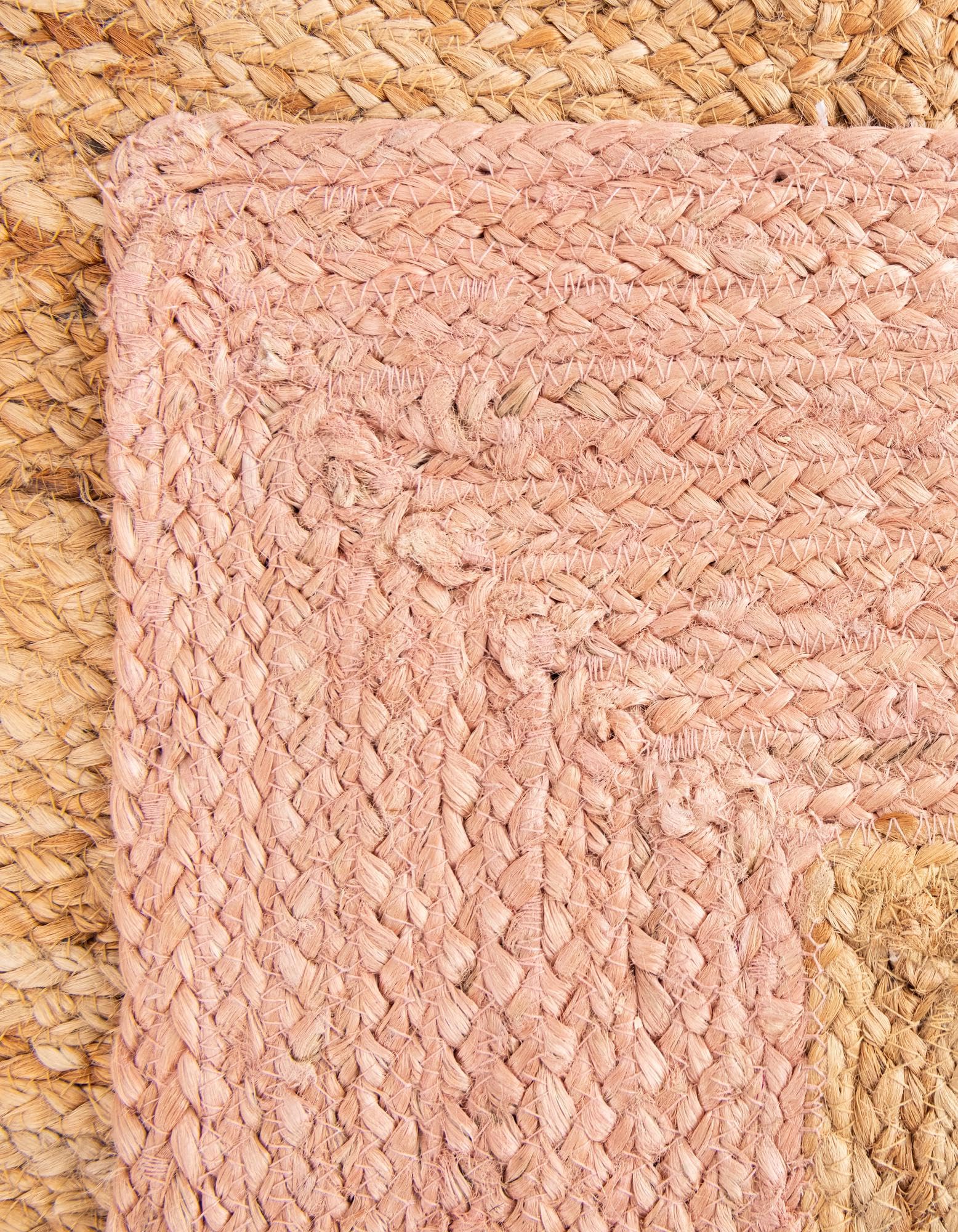 (1 unidad) Alfombra de camino de mesa de yute beige rosa y blanco, 13 x 84 pulgadas, decoración india tejida a mano, mesa de comedor, cocina, mesa de café, decoración bohemia de granja