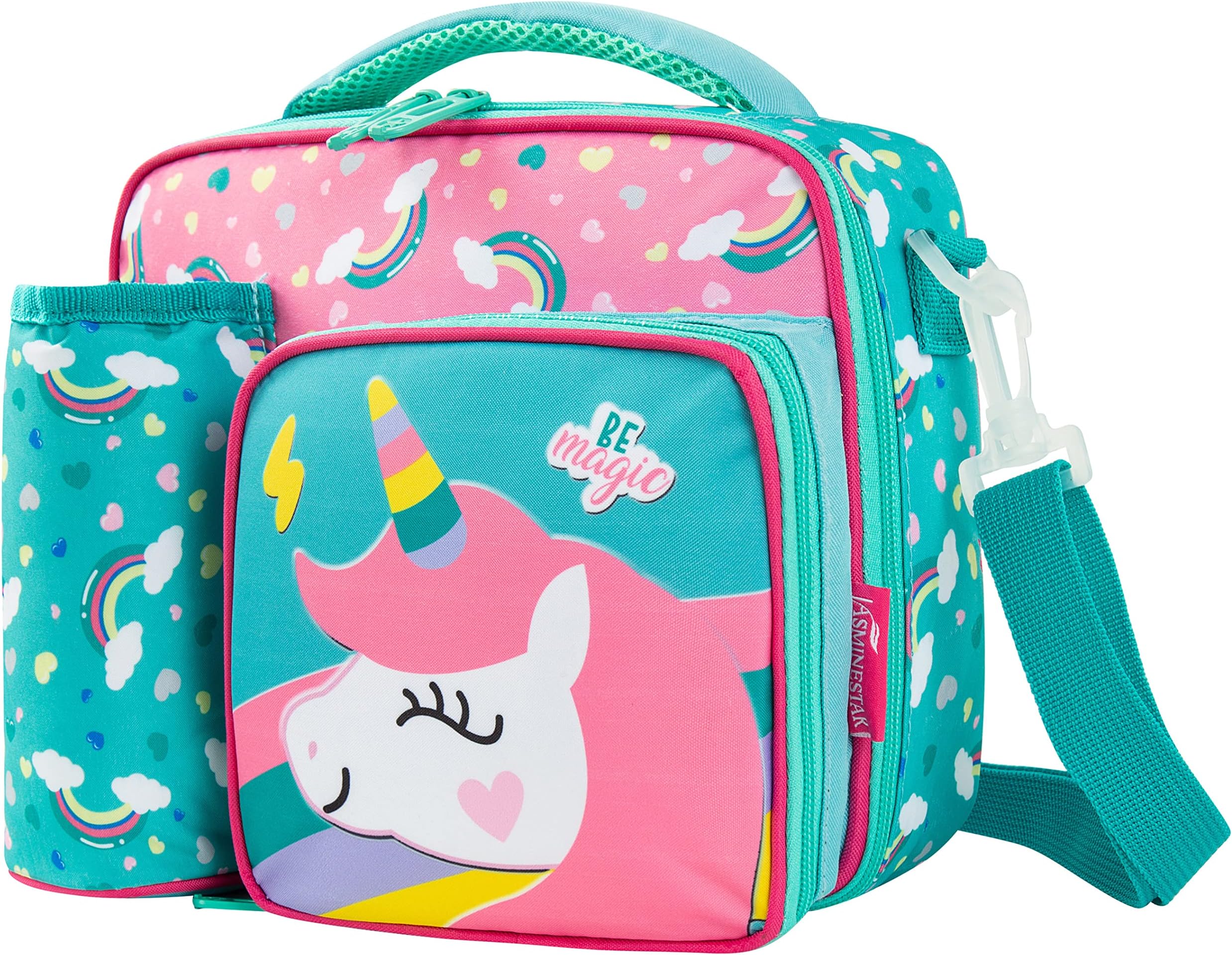 MOHCO Lunch Bag Kids Insulated Lunch Tote Bag for Boys and Girls with Adjustable Shoulder Strap and Durable Handle