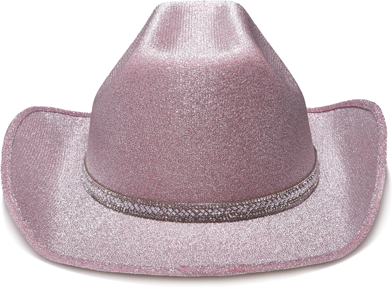 Women's Glitter Faux Felt Cowboy Hat Set for Western Party Costume - Image 4