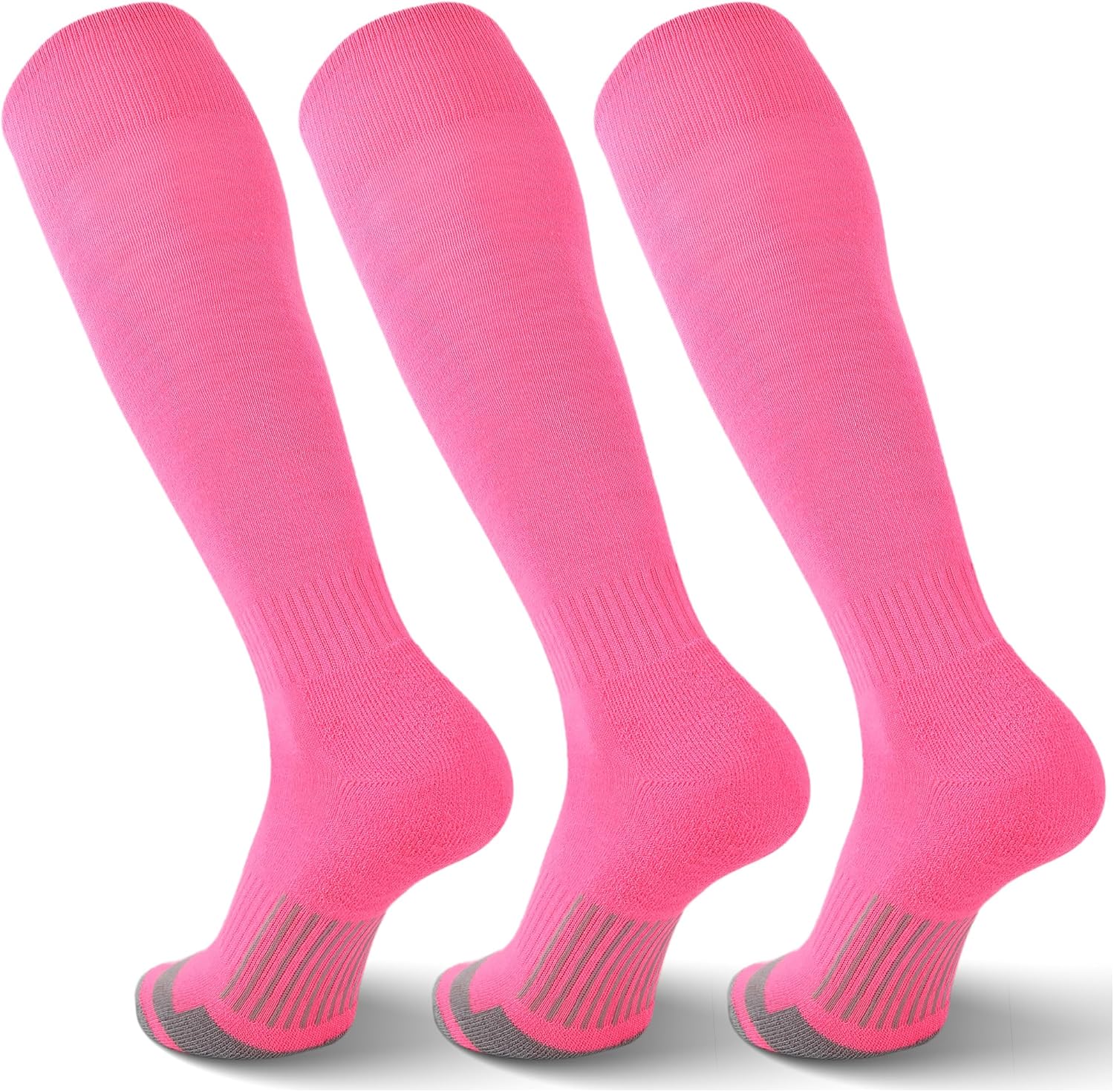 FYTUTESE 3 Pack Soccer Socks Softball Baseball Football Socks for Youth Men and Women