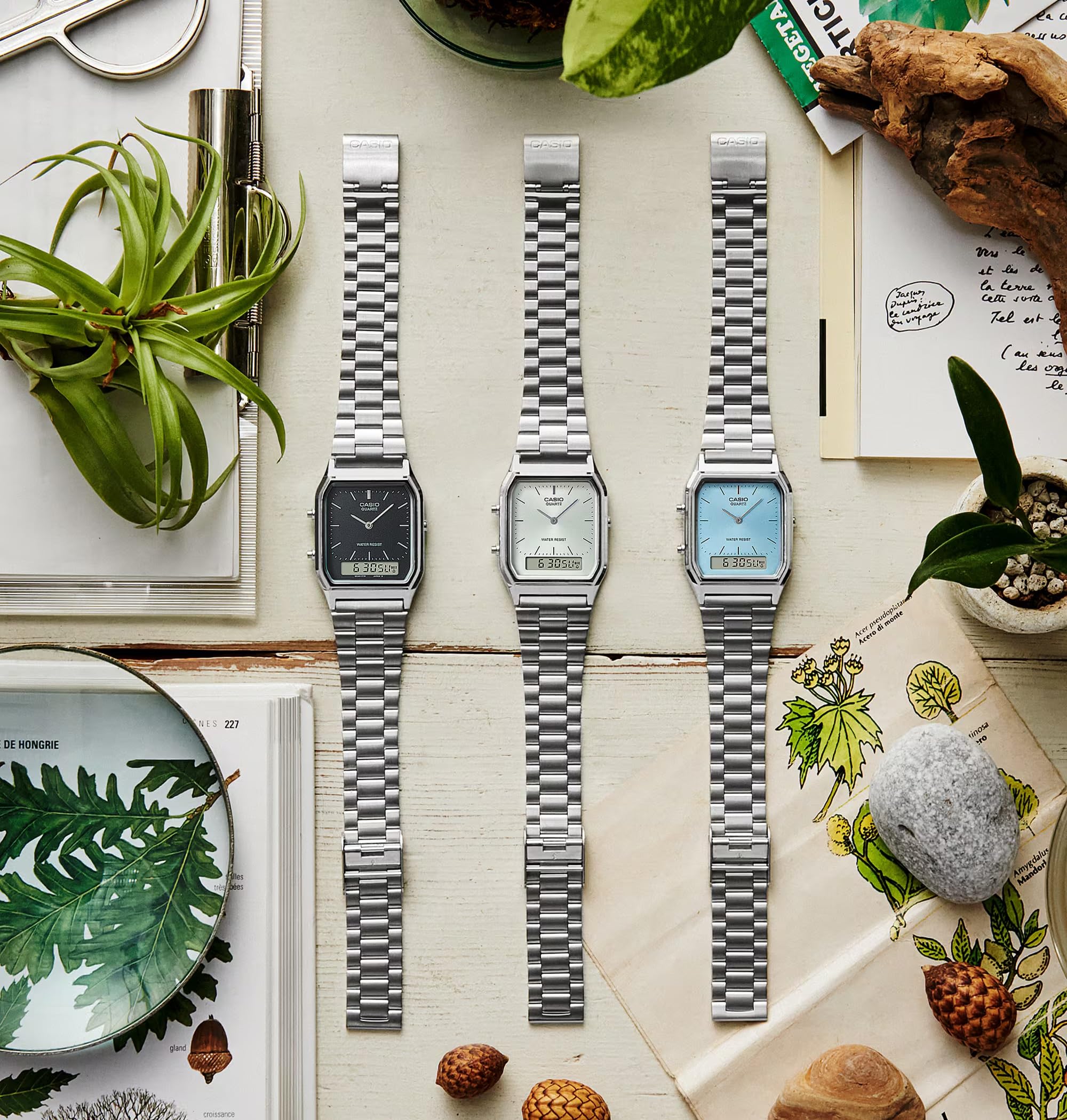 Casio Vintage Watch AQ-230A-2A1MQYES Damski zegarek ze stali nierdzewnej