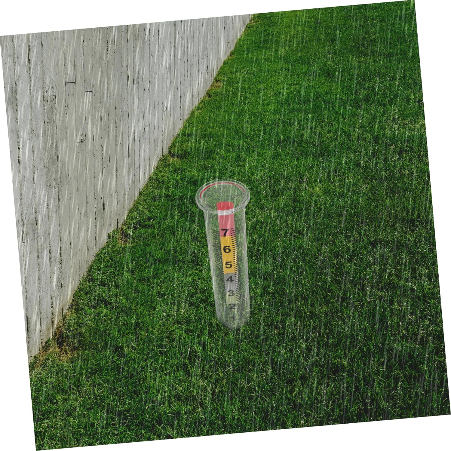 Hemoton 2pcs Rain Gauge Outdoor Decorative Replacement Glass Tube Accurate Rain Measurement for Lawn Freeze-Resistant Easy to Read Scale