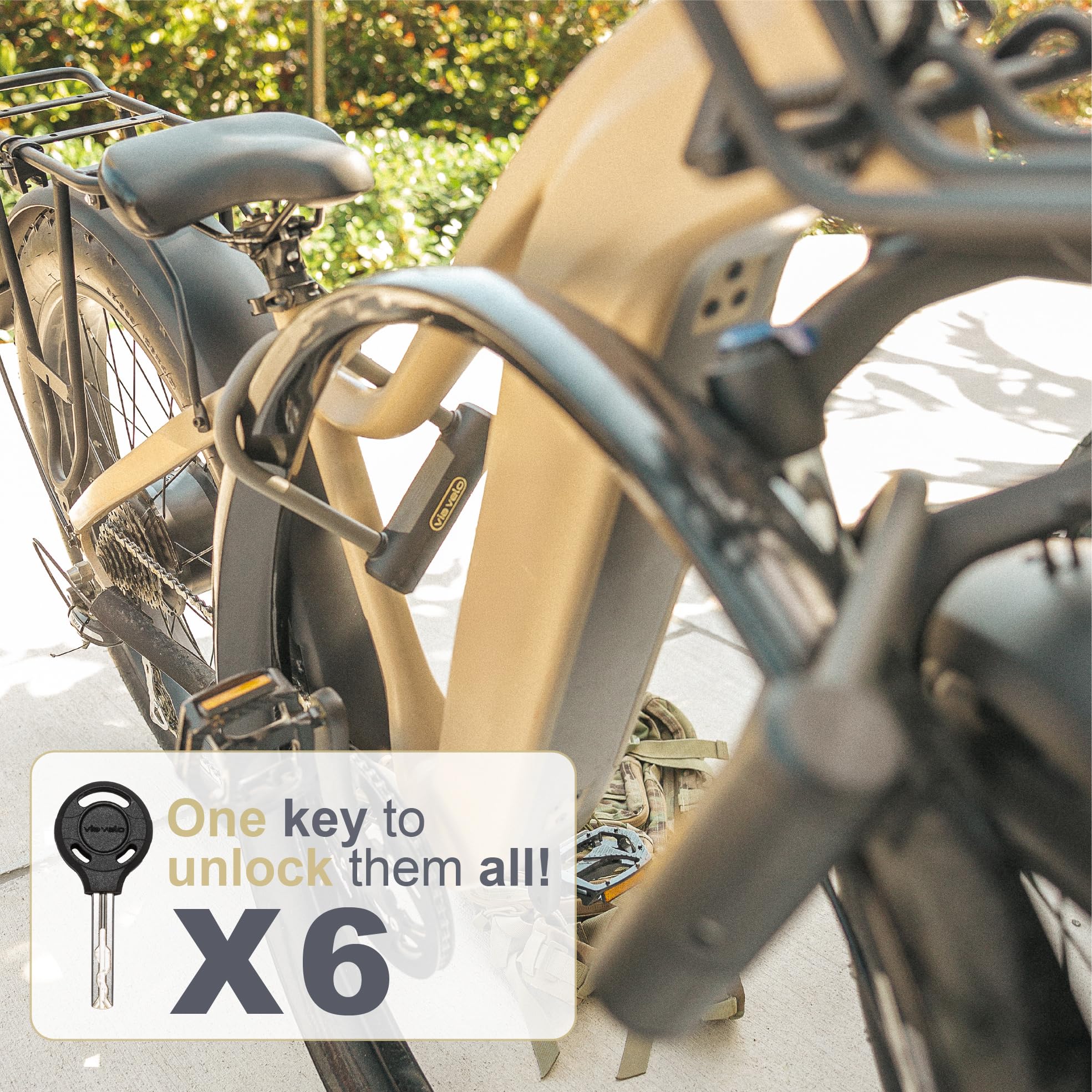ママチャリ　鍵2個　軽快自転車 Amazon.co.jp: Via Velo U Lock 2セット 同一キーシステム 6個同一鍵