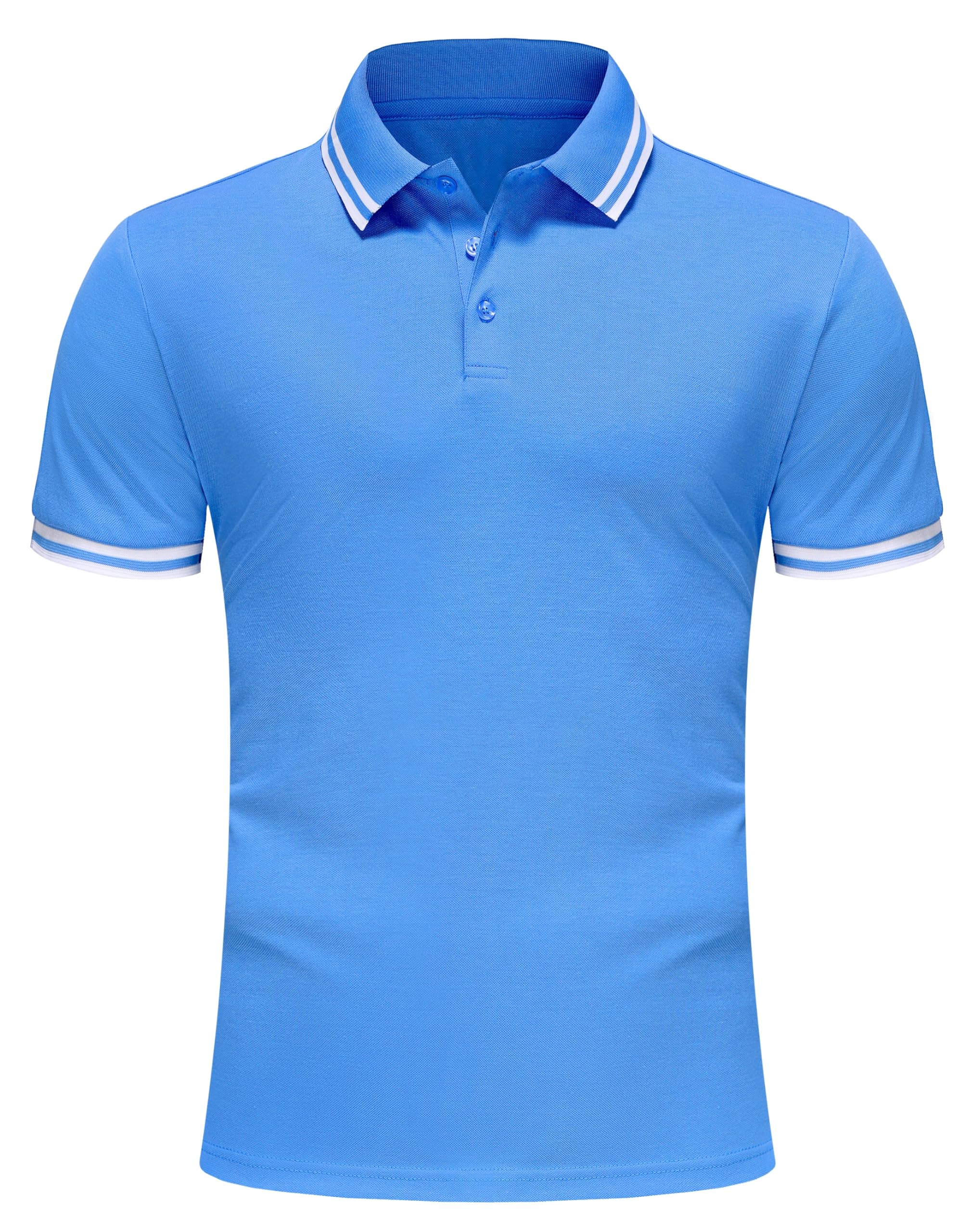 Djtnzdm Polo Hombre Manga Corta Ocio Algodón Piqué Básico Verano Polo Transpirable Golf Tenis Padel Polo Hombre