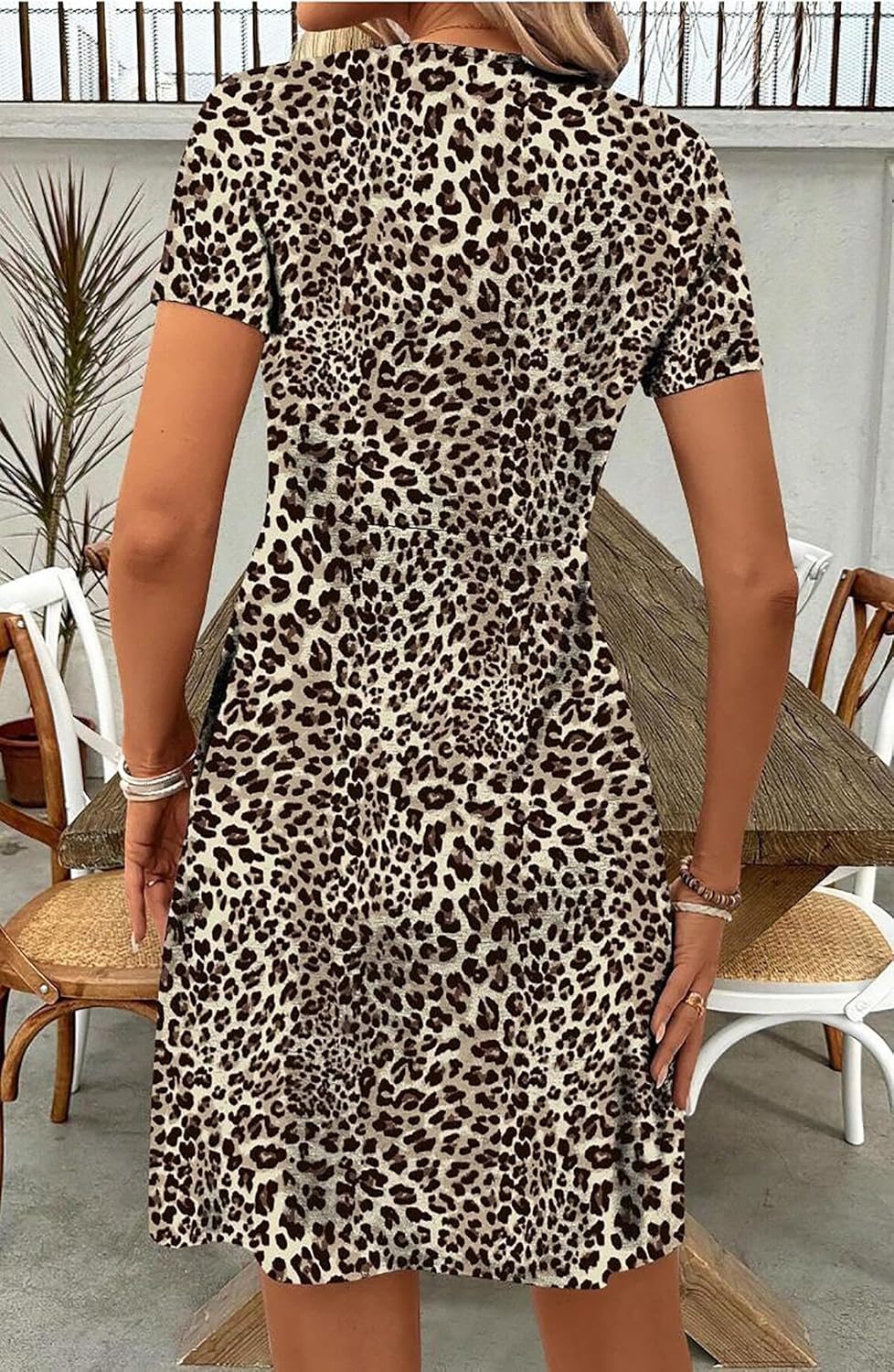 LLHXRUI Women's Twist Front V Neck Ruffle Casual Summer Dress Sexy Elegant Sleeveless Club Party Tunic Bodycon Mini Dresses - Image 3