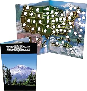 National Park America The Beautiful Quarters Folder Map Book - First Commemorative Mint