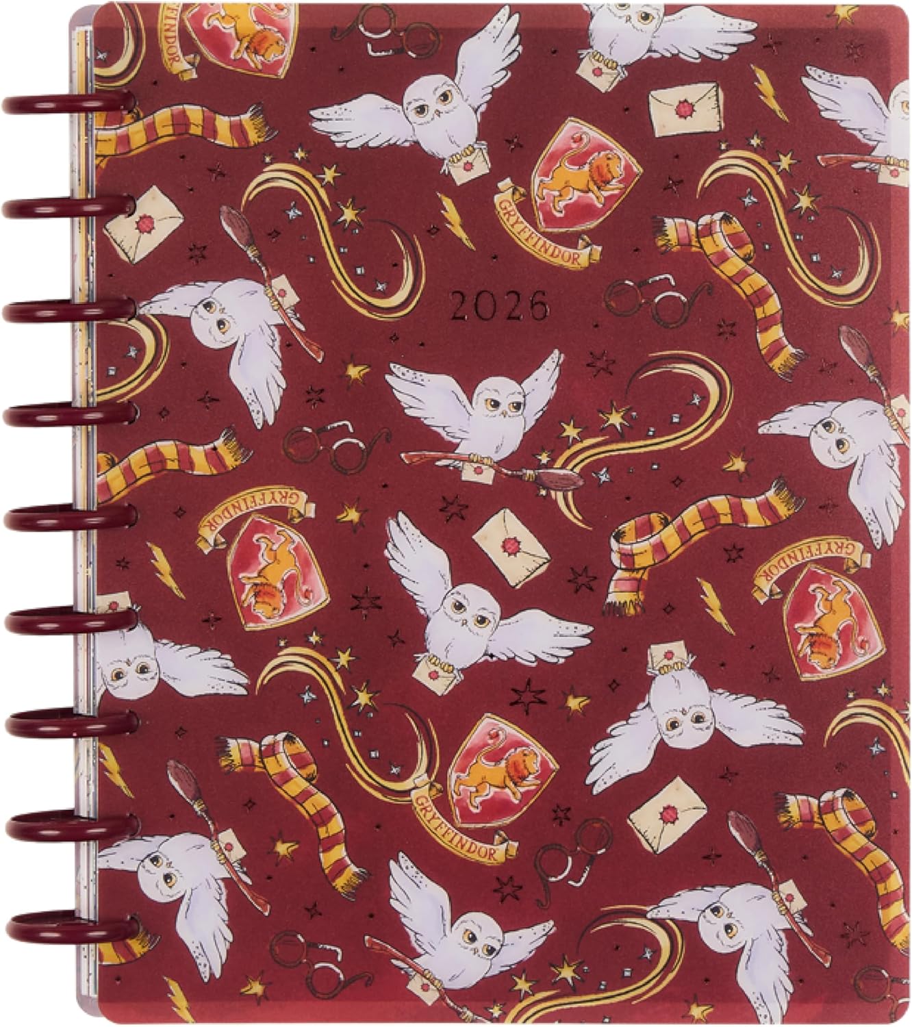 Happy Planner Harry Potter Disc-Bound 12-Month January–December 2026 Planner, Classic Size, Vertical Layout, Gryffindor Magic
