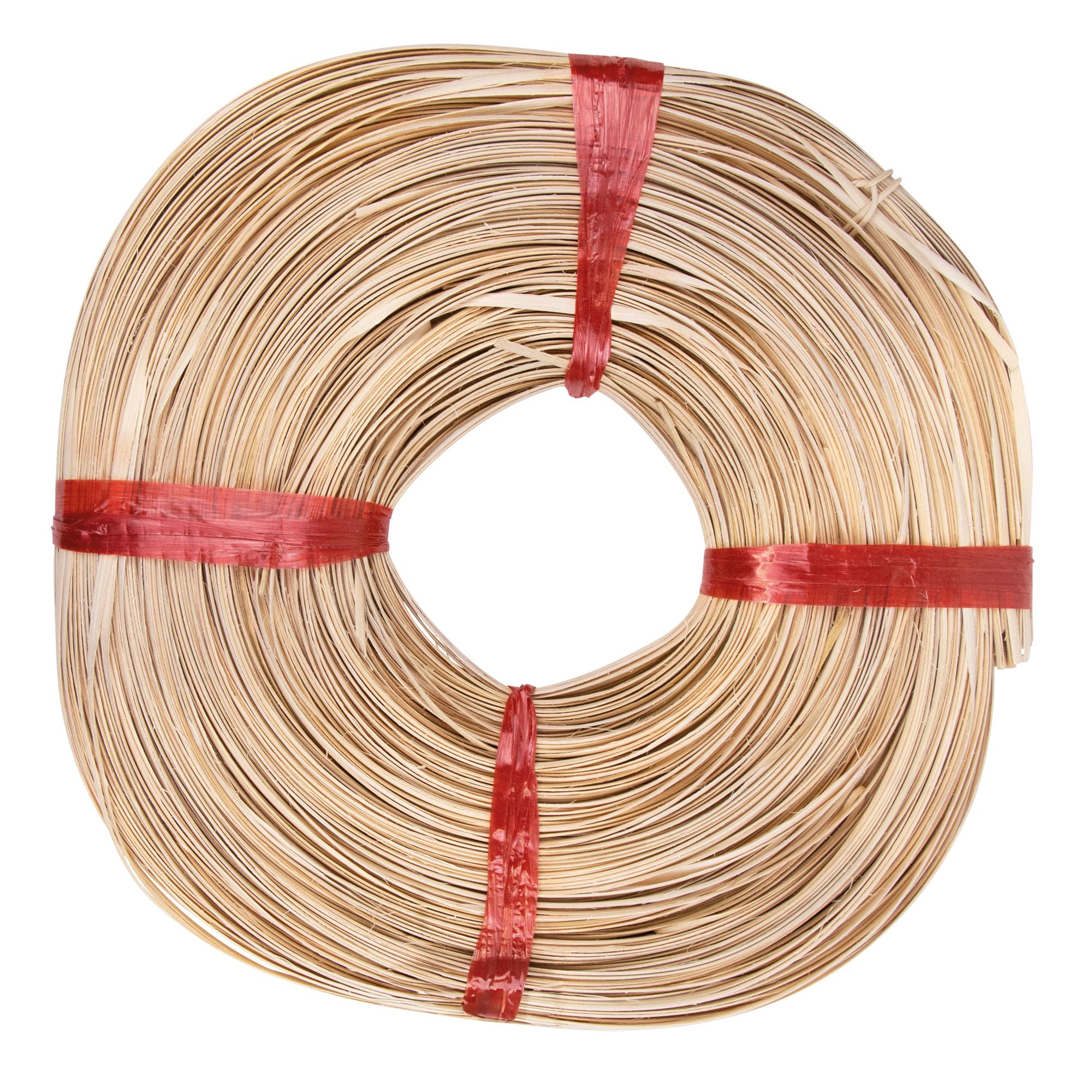 Rayher Rattan Round Reed for Basket Making and Weaving, Coil of Reeds 1lb, Diameter 2.4mm, round, natural, 30x30x4cm, 6503300