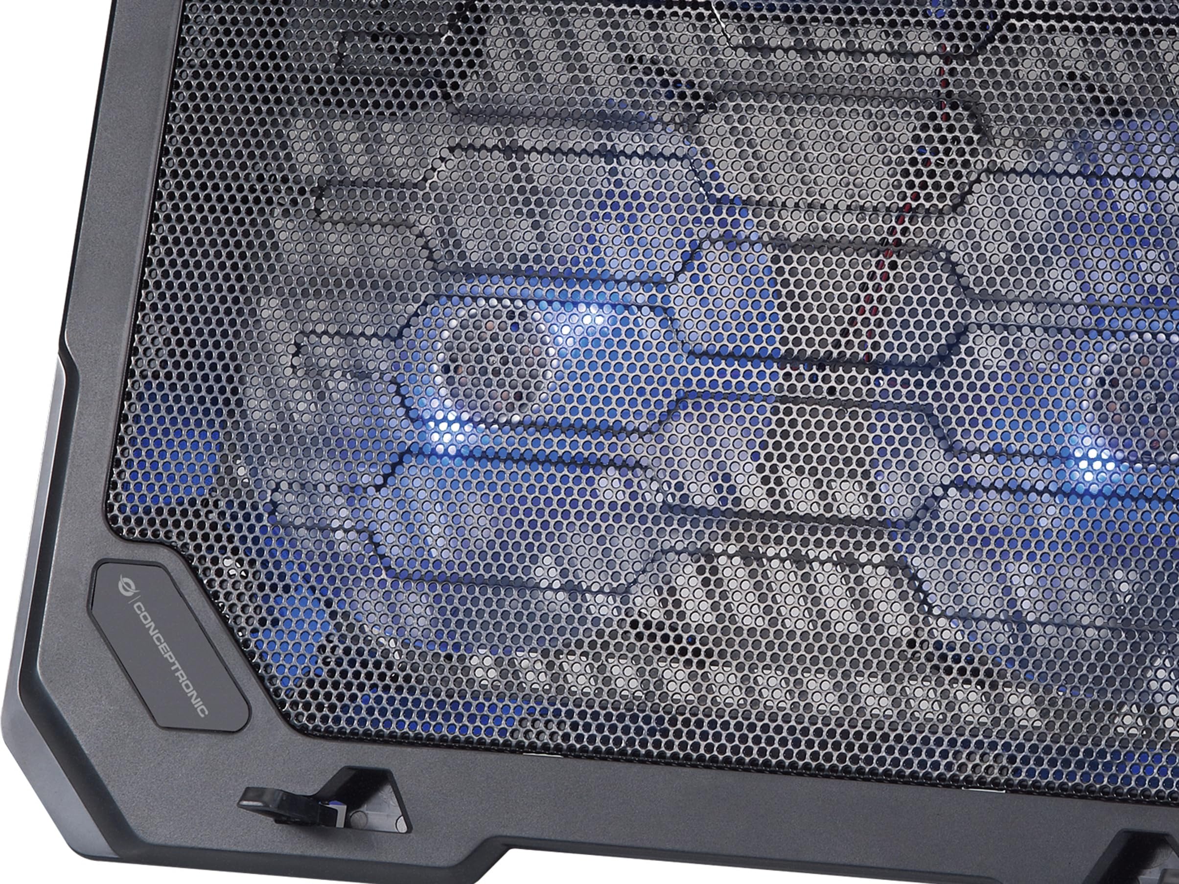 Conceptronic THANA01B podkładka chłodząca do notebooka, laptop do 15,6 cala, 2 wentylatory, 2-stopniowa regulacja wysokości