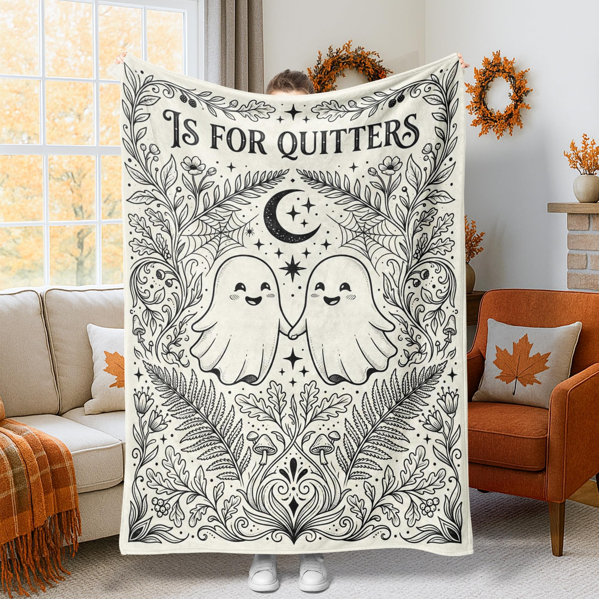 Jeté en molleton doux Halloween couverture chaude et légère 127 x 152,4 cm