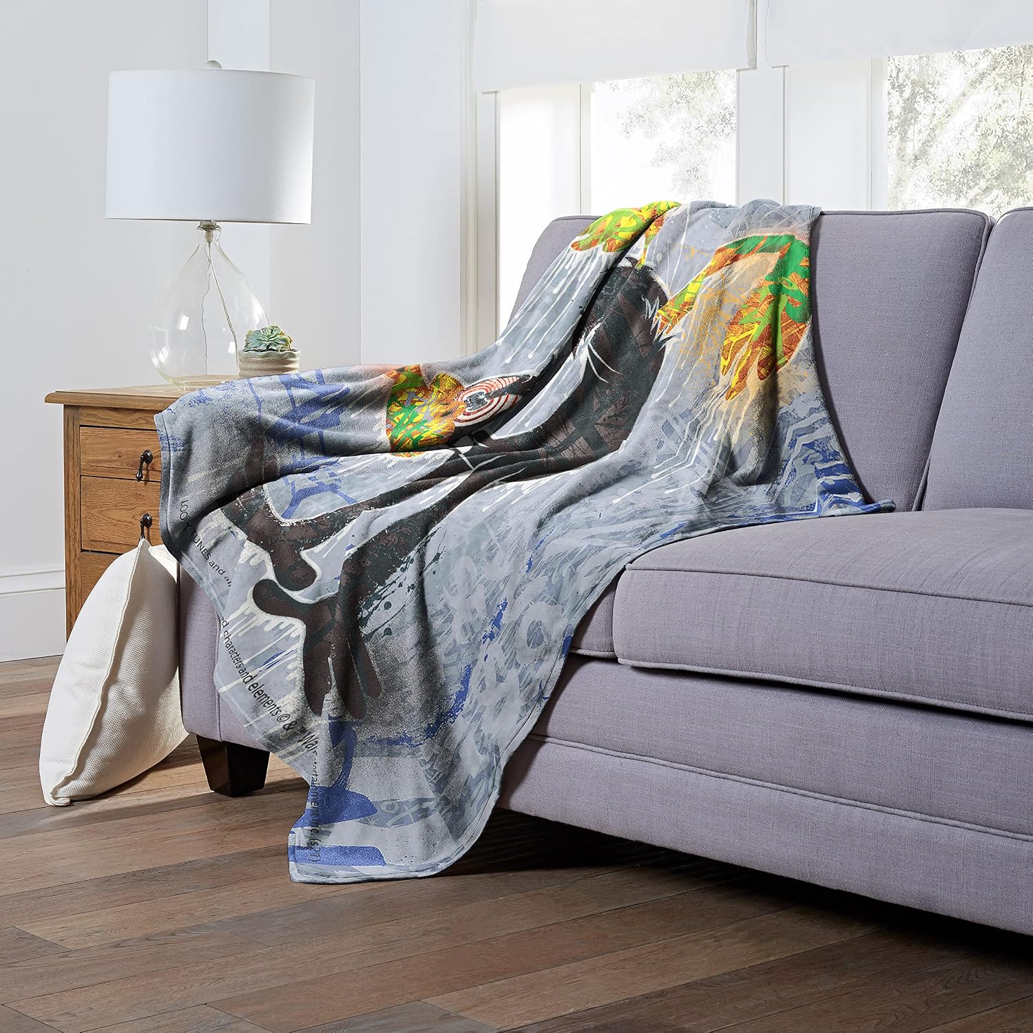 Northwest Looney Tunes Silk Touch Throw Blanket, 50" x 60", Daffy Handstand