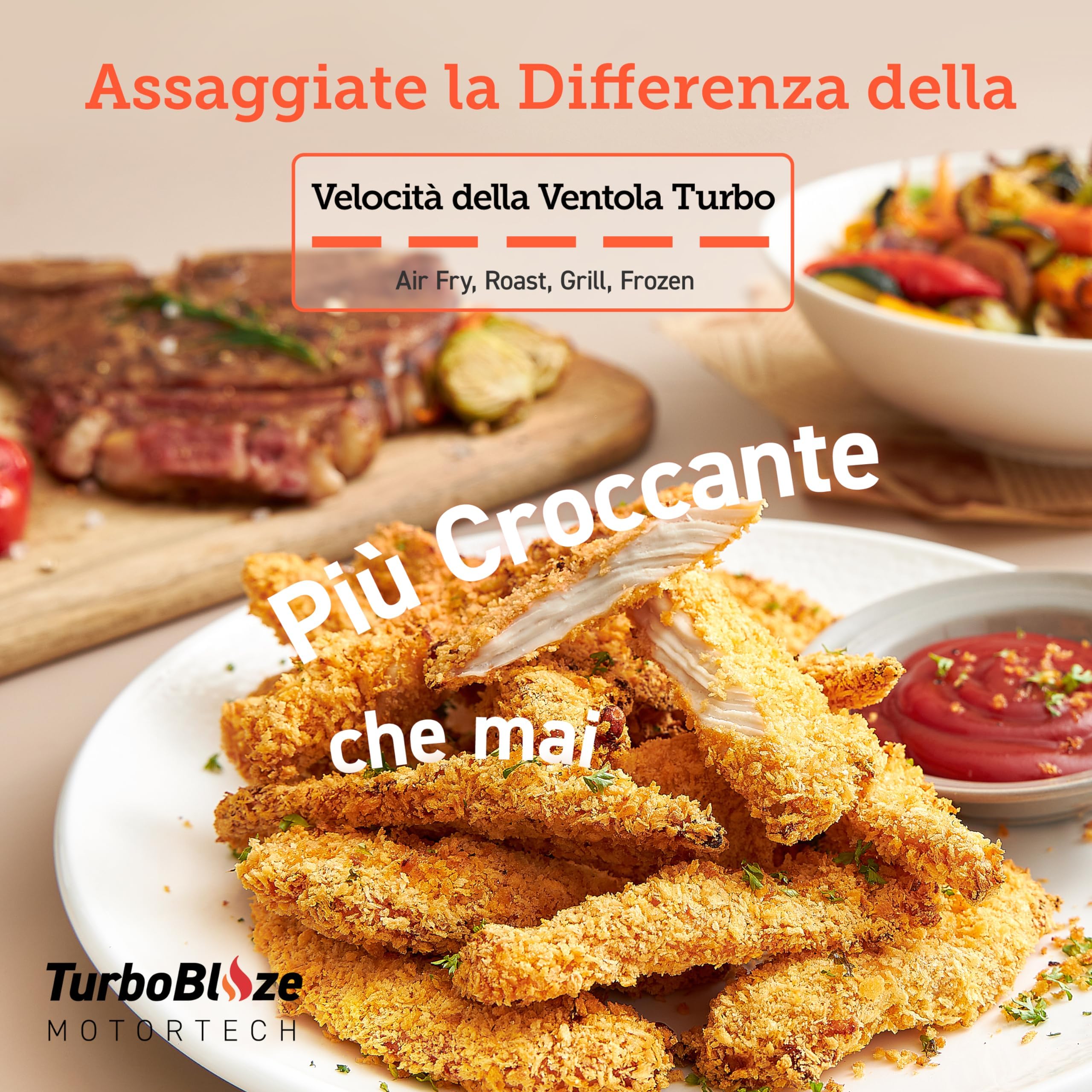 COSORI Friggitrice ad Aria Turbo Blaze 6L con Rivestimento in Ceramica, Air Fryer con DC Motore, 9 Funzioni & 5 Velocità della Ventola Automatica, 110 Ricette & 96 Tabelle di Cottura, 1725W