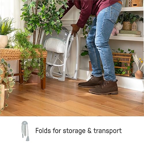 Miniatura 7 de Ingenuity ConvertMe - 2 en 1 columpio portátil y compacto para bebé y asiento infantil, balanceo automático que ahorra batería, con vibraciones y