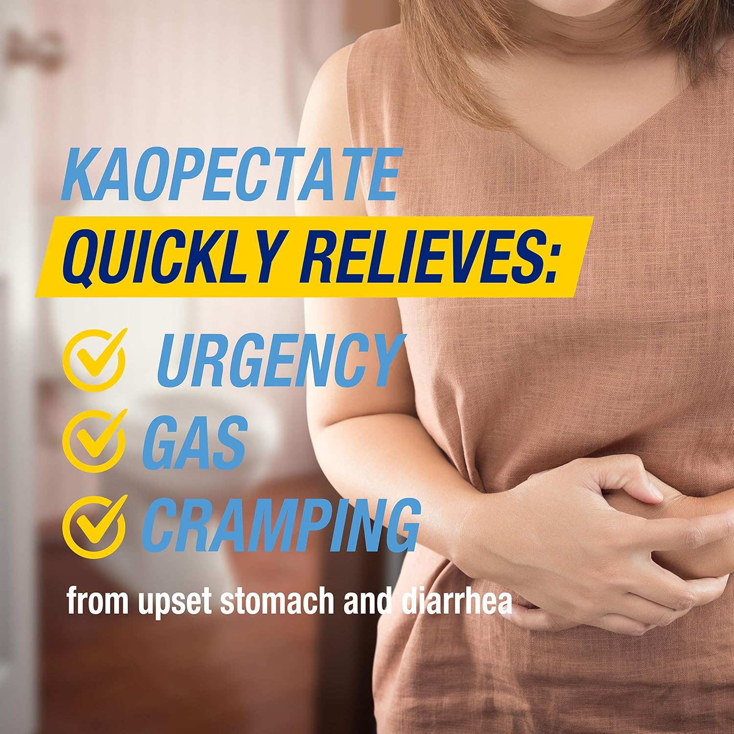 Kaopectate Multi-Symptom Anti-diarrheal and Upset Stomach Reliever, 28 Count : Health & Household