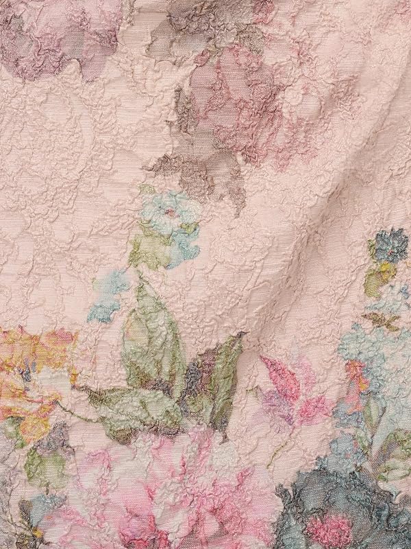 Adrianna Papell Women's Floral Matelasse Dress, Marble Multi, 16 by Adrianna Papell - Used condition - Image 3