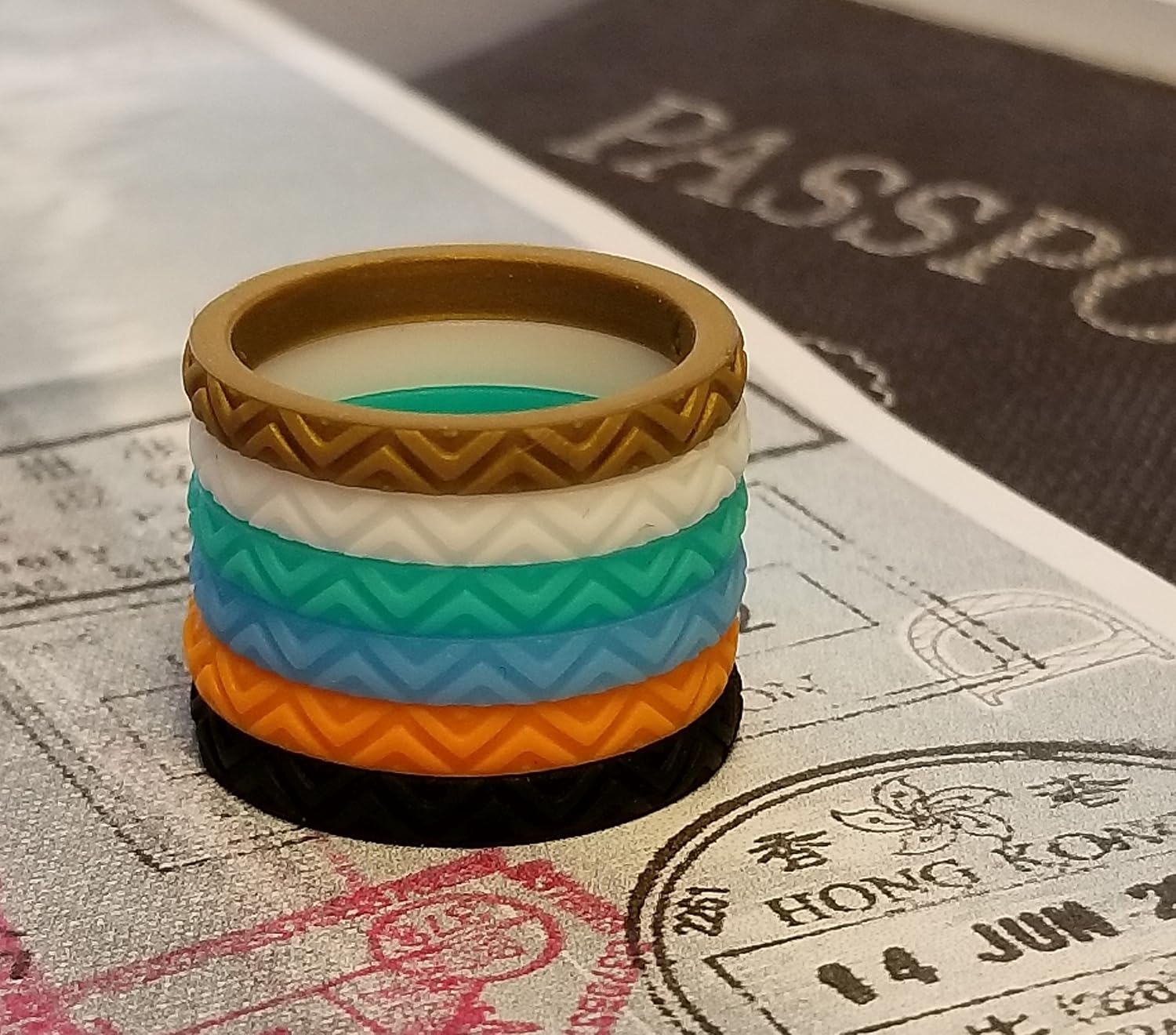 LearnFitFun Silicone Wedding Rings for Women. Thin Stackable Silicon Rubber Engagement Band. by WNDRNG